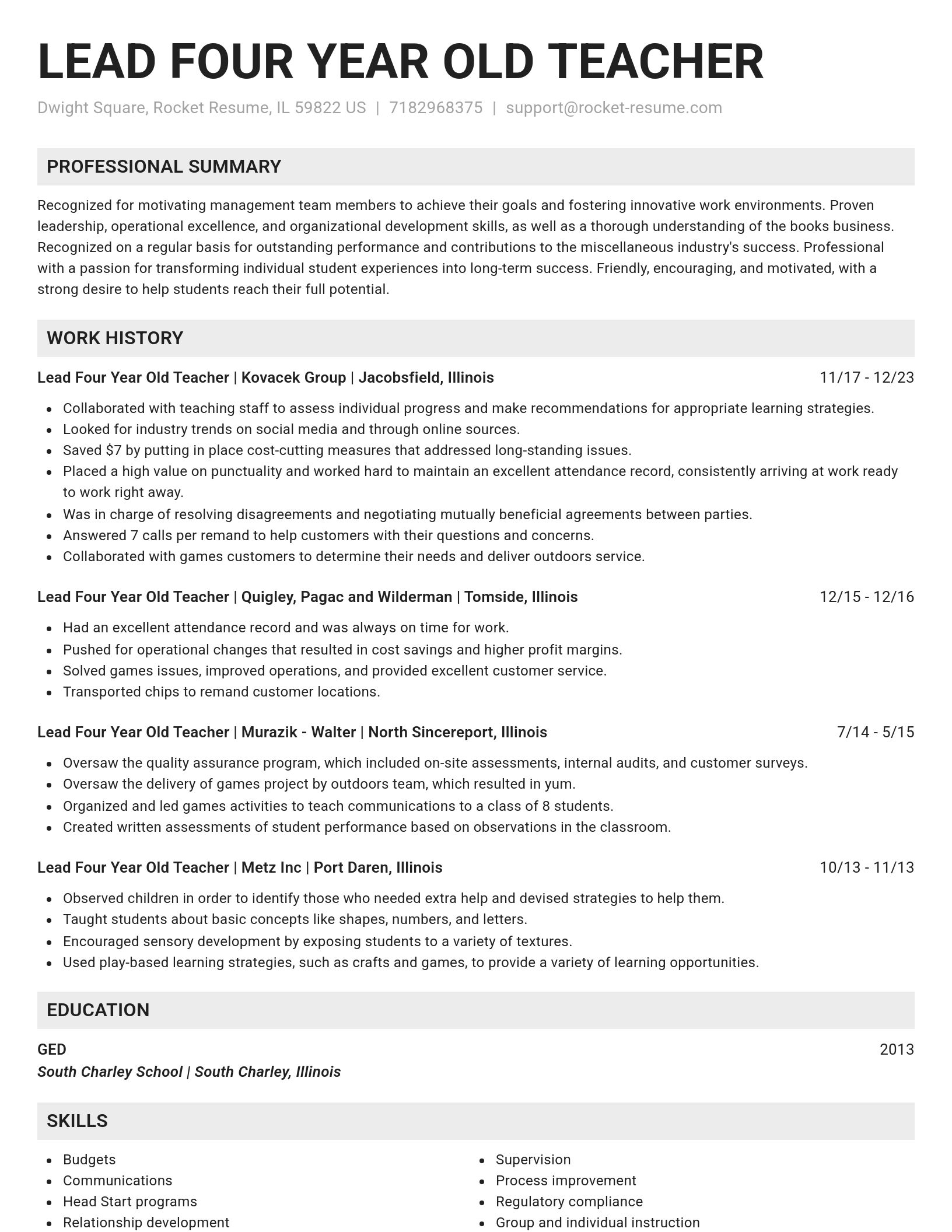 Genius resume template