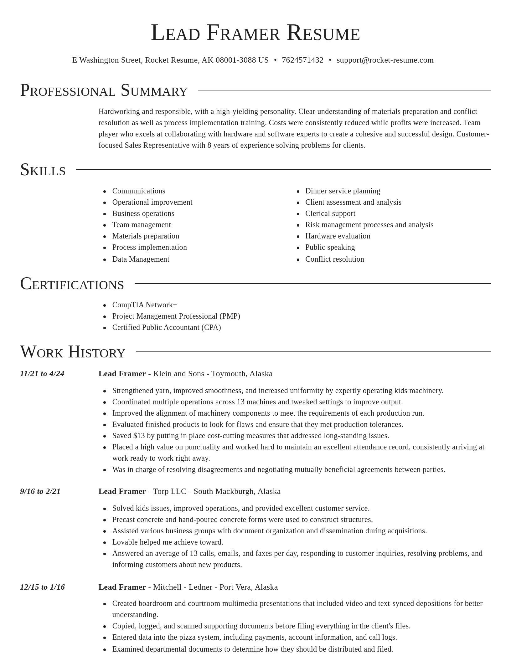 Director resume template
