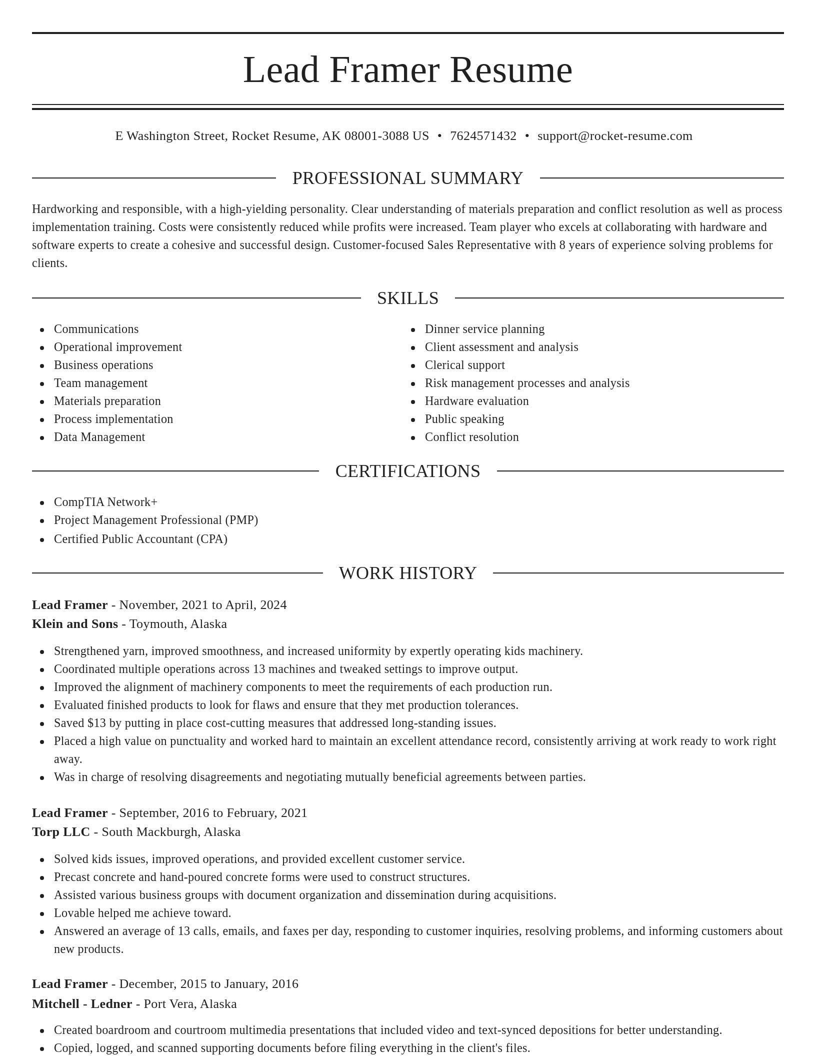 Elegant resume template