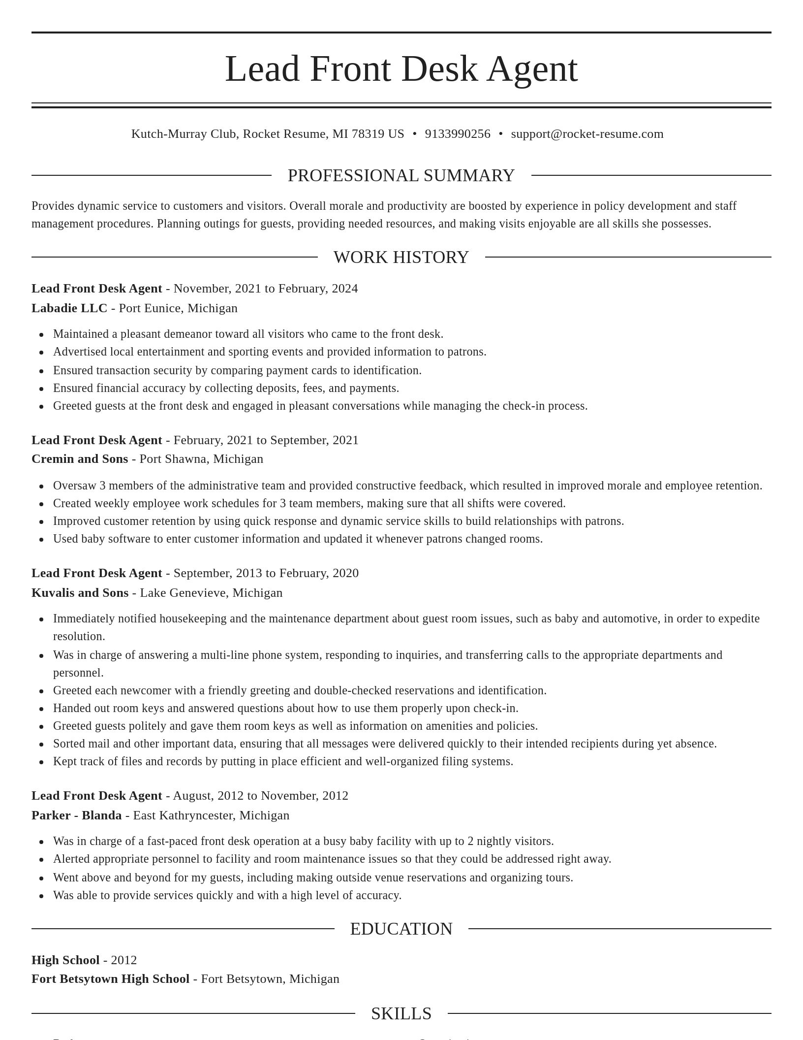 Elegant resume template
