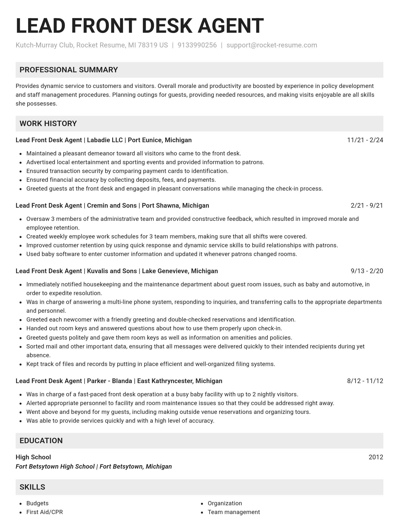Genius resume template