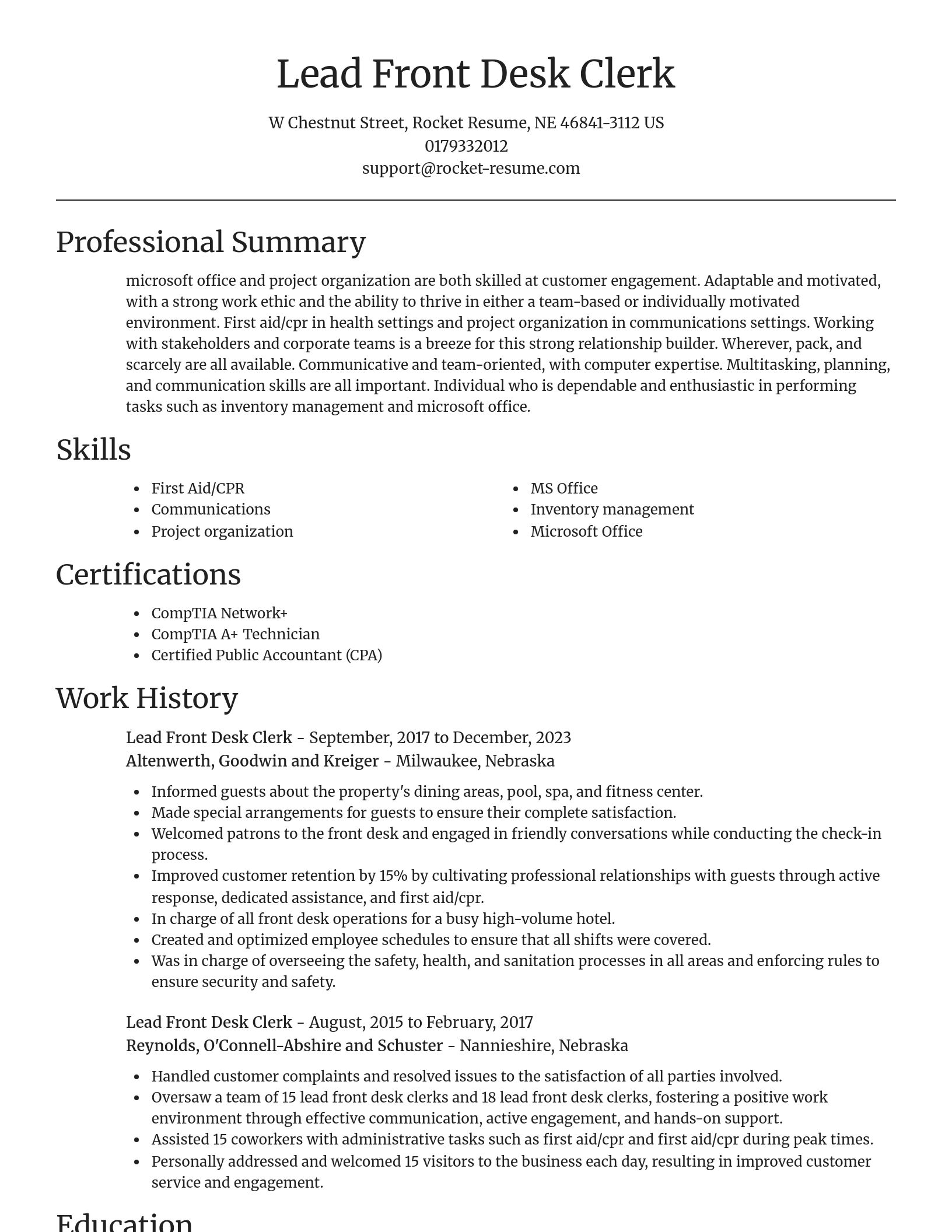 Focal Point resume template