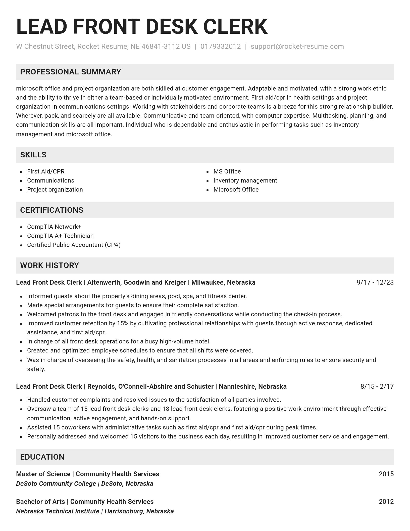 Genius resume template