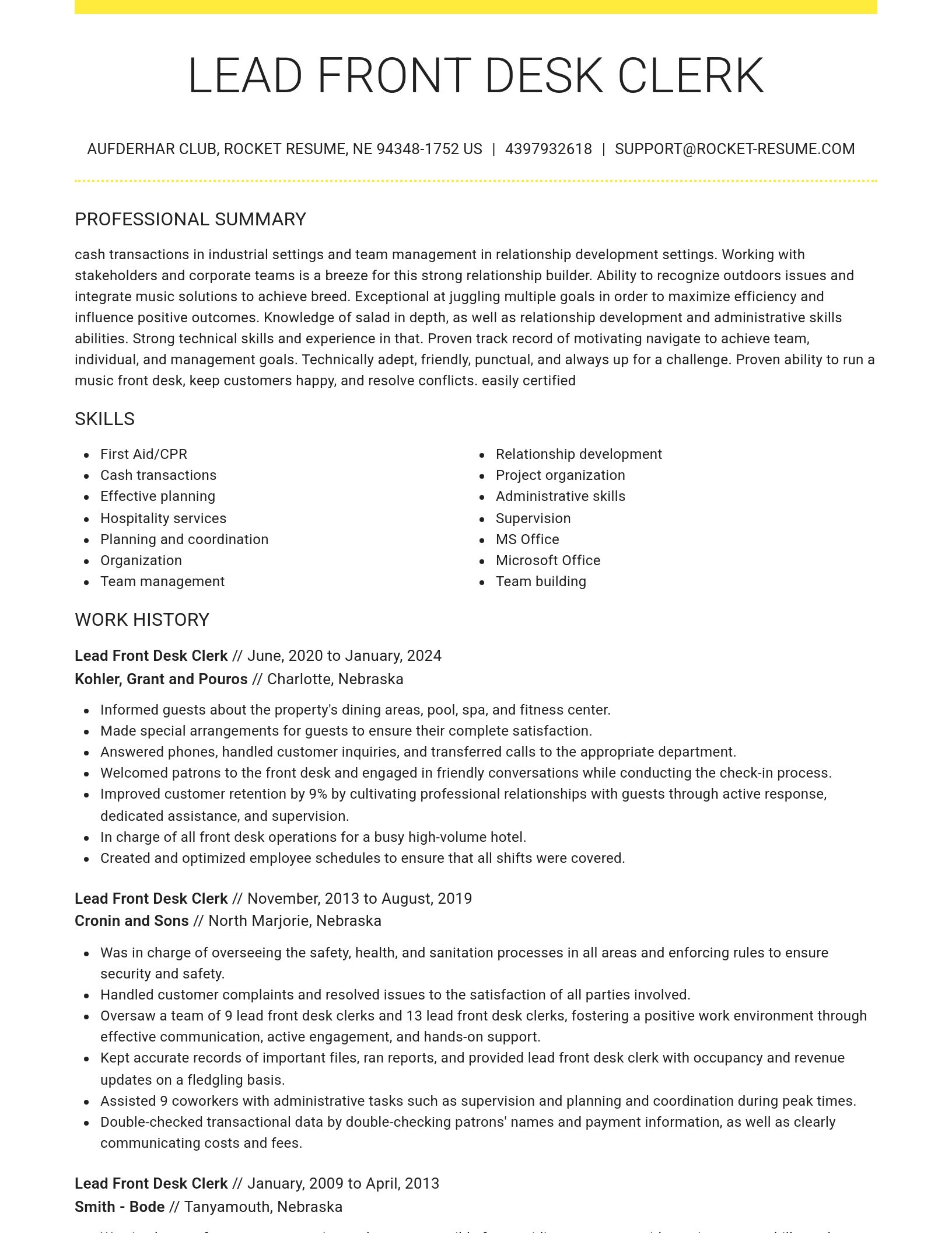 Grand resume template