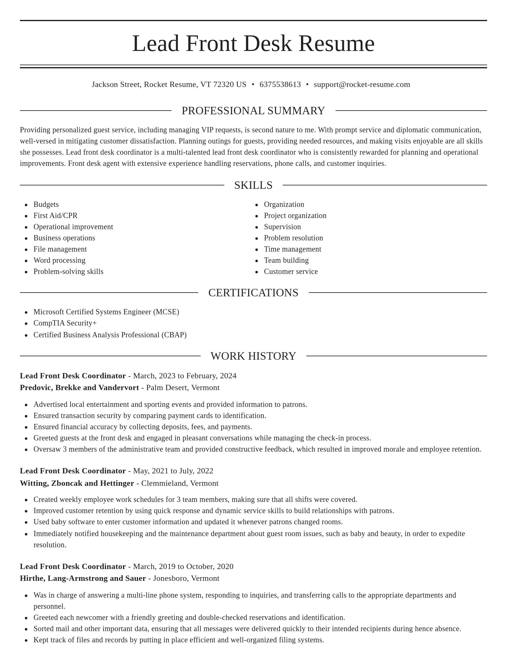 Elegant resume template
