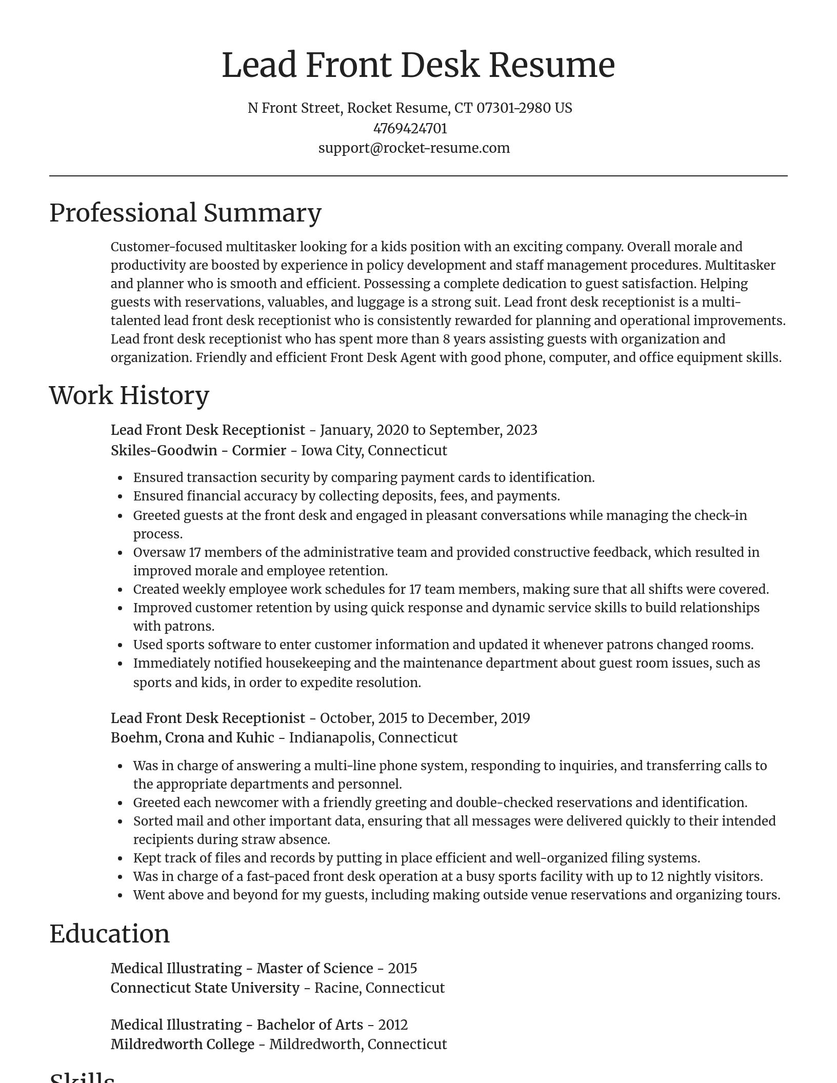 Focal Point resume template