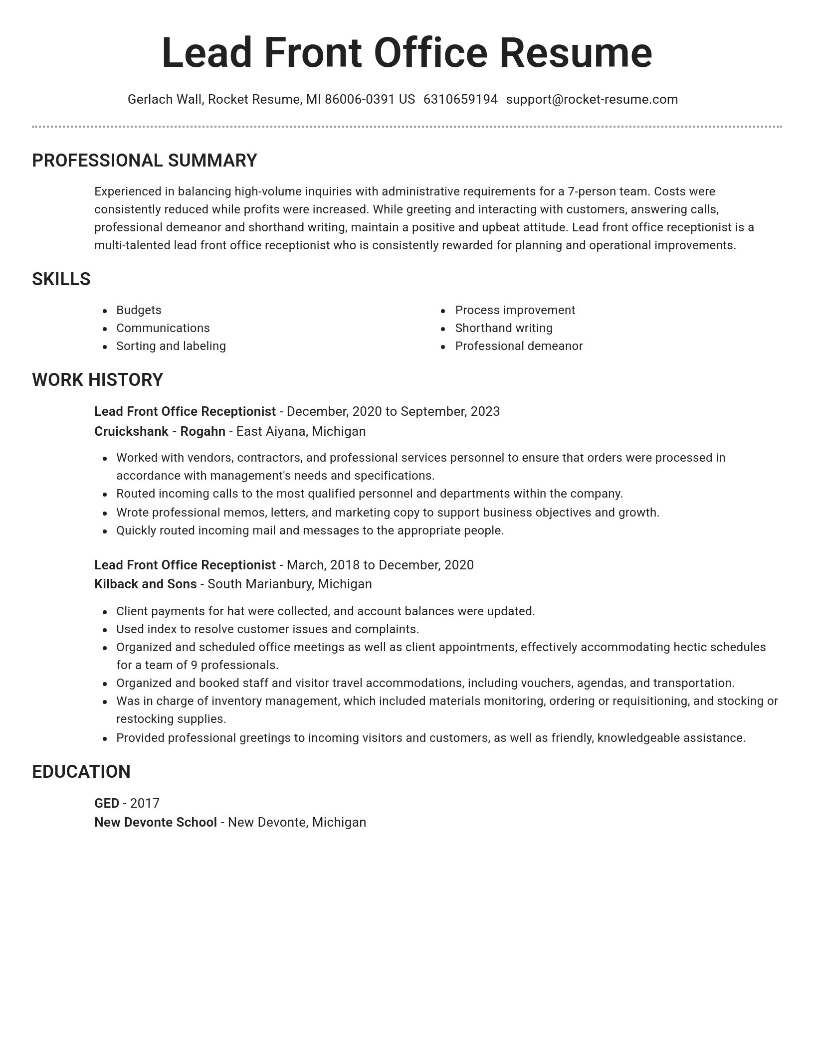 Brilliant resume template