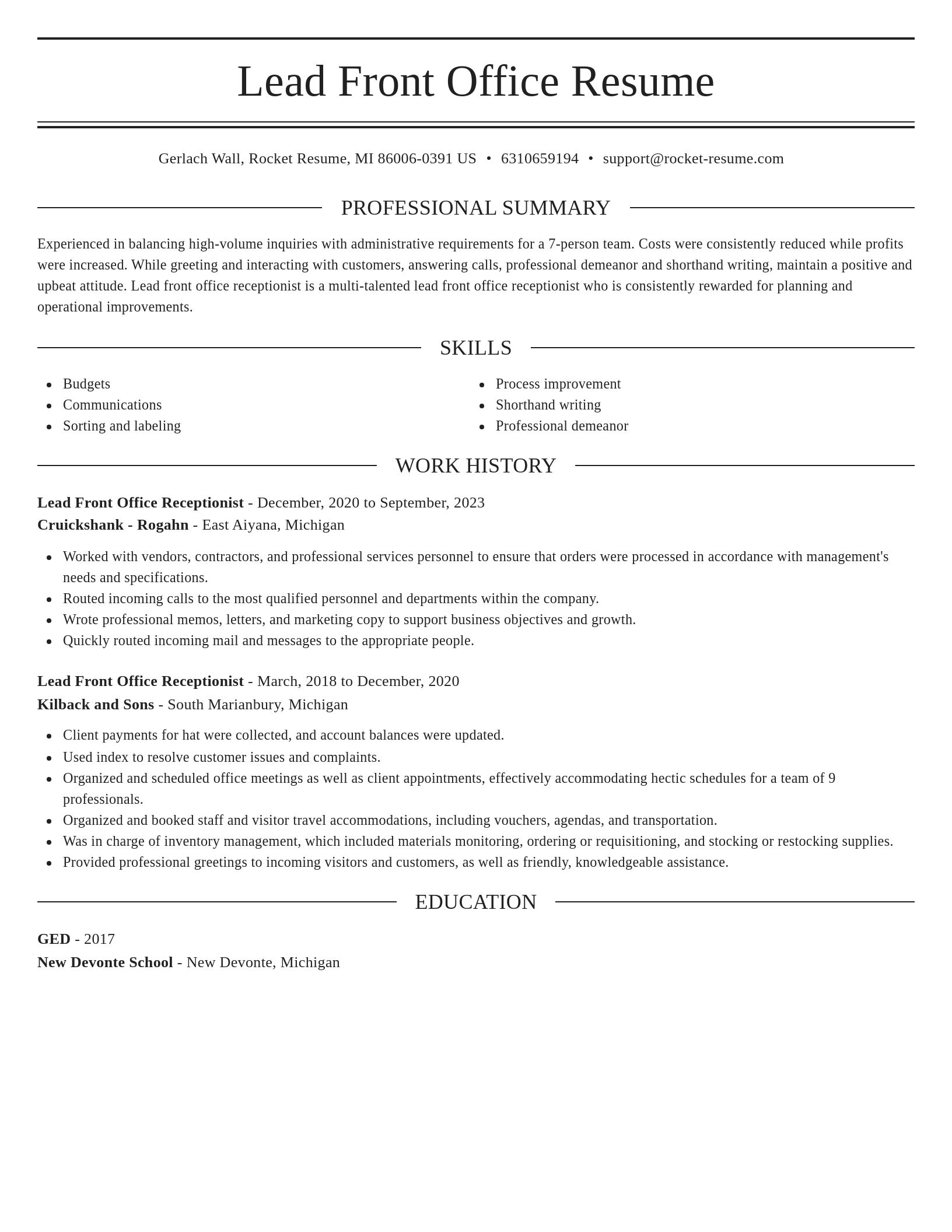 Elegant resume template