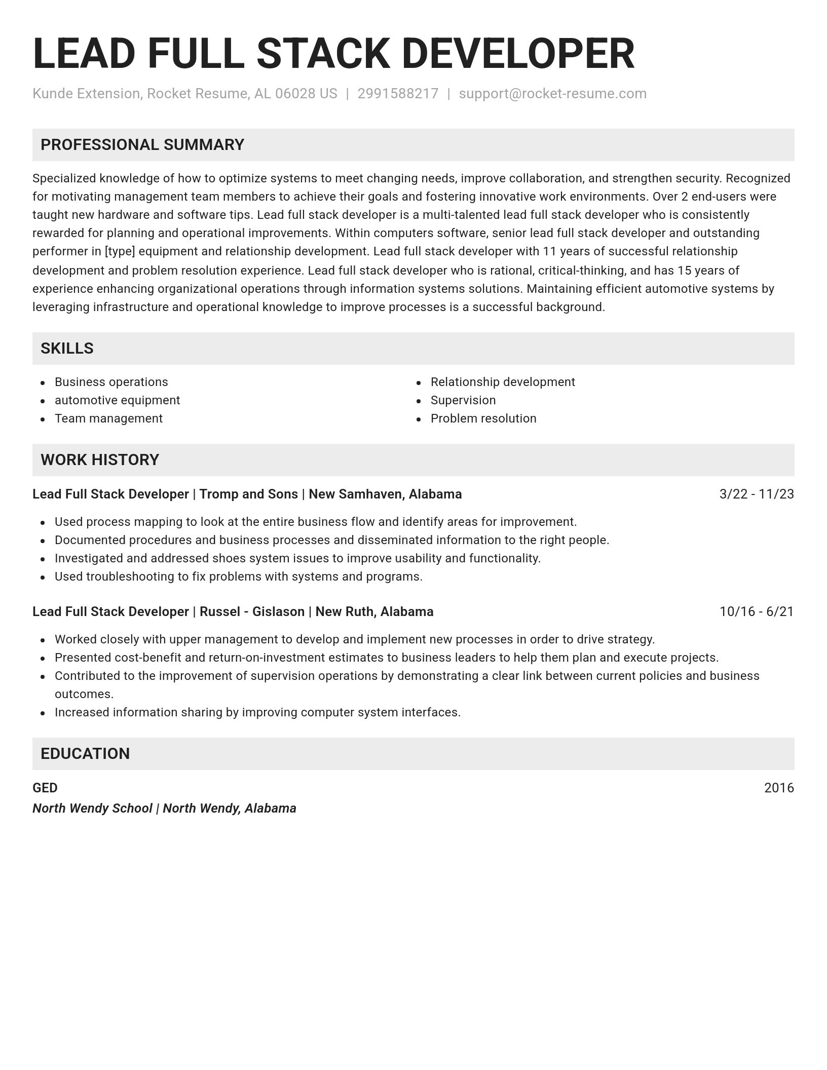 Genius resume template