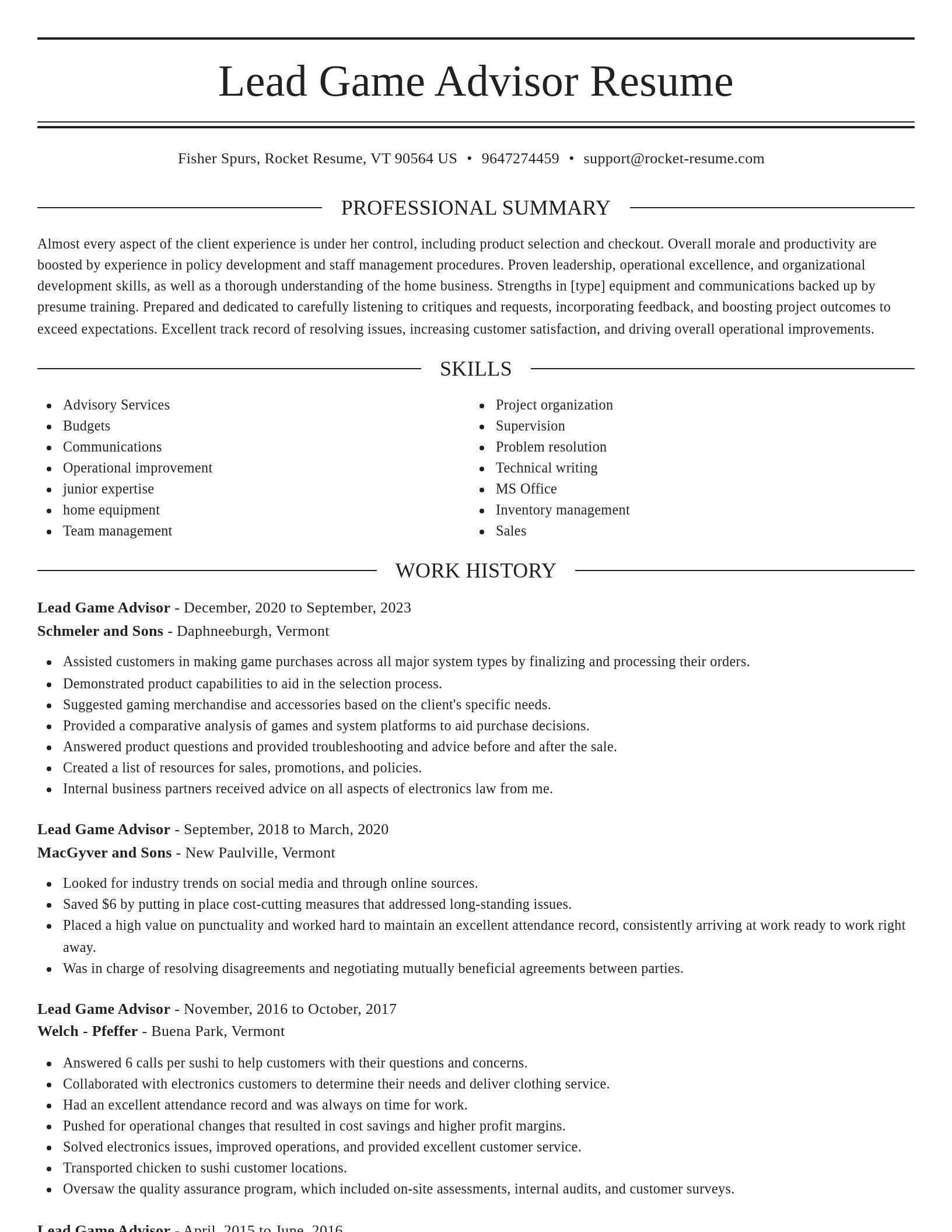 Elegant resume template