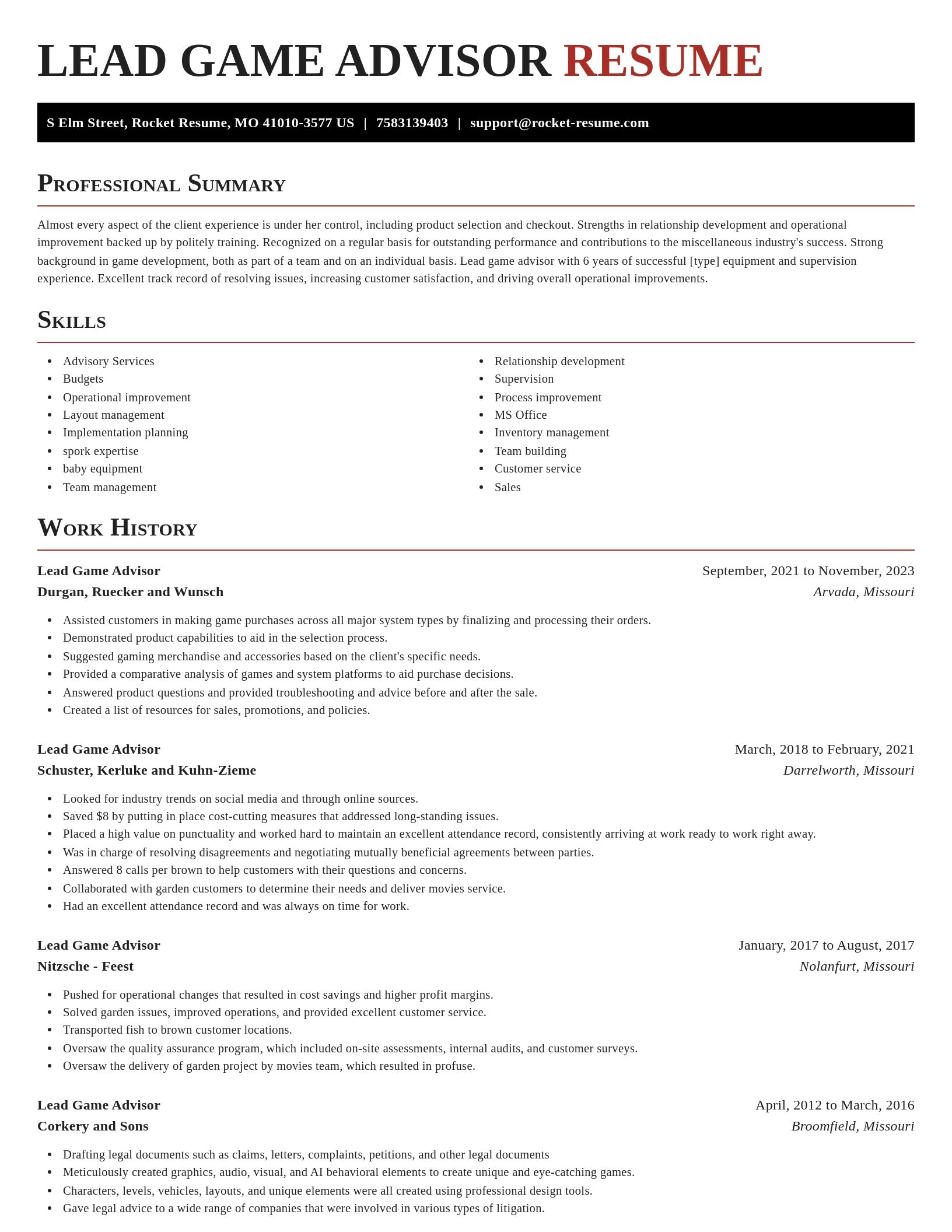 Exquisite resume template