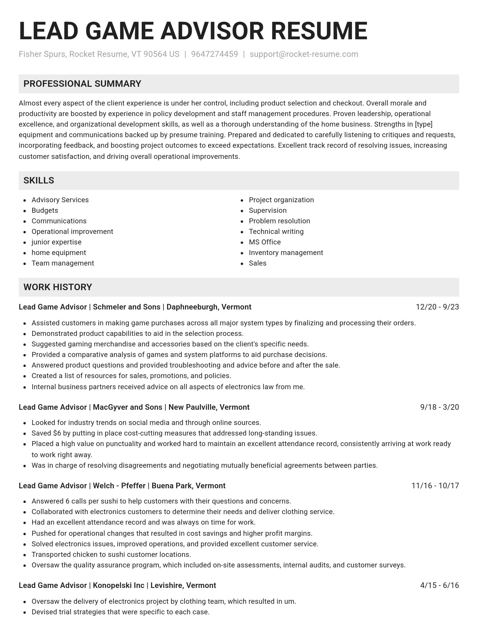 Genius resume template
