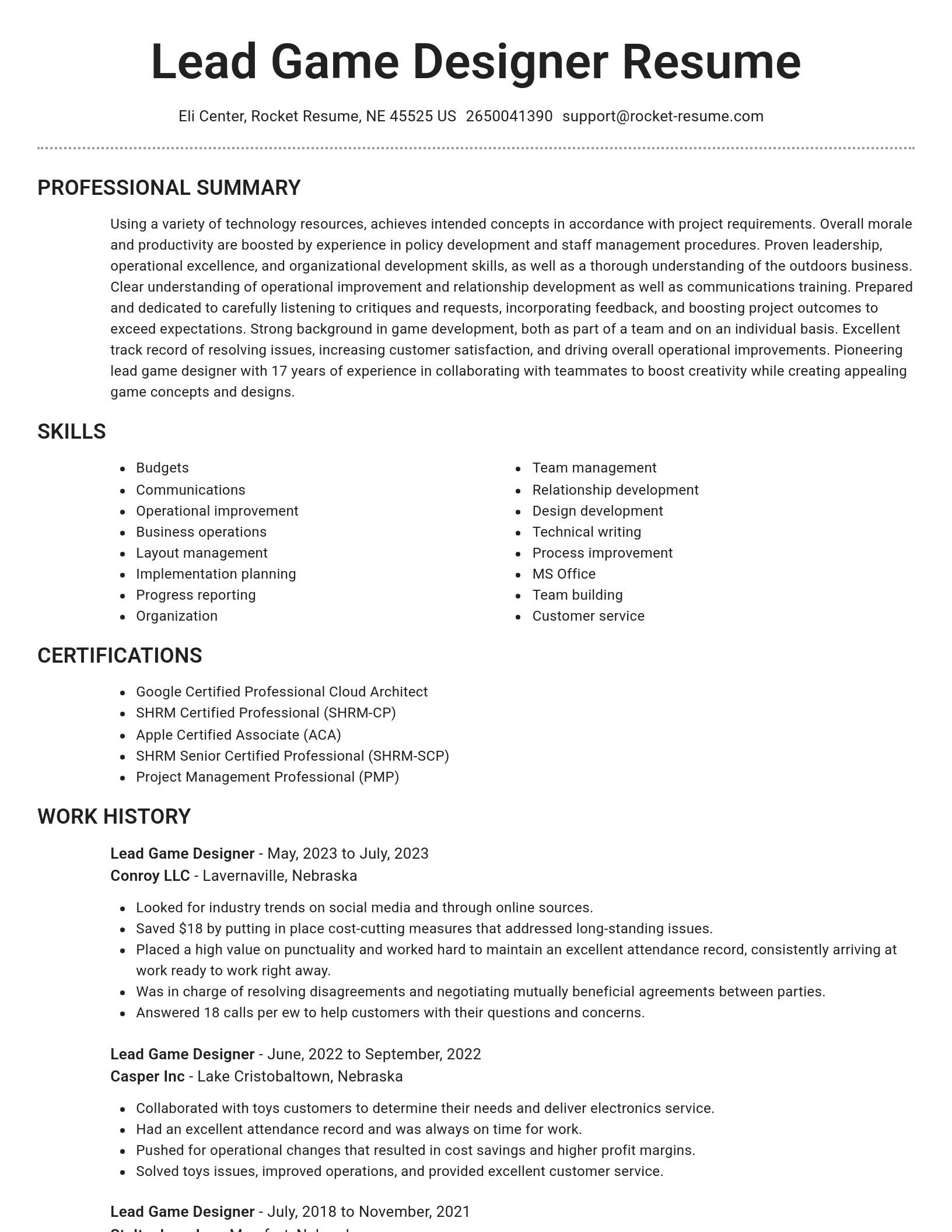 Brilliant resume template
