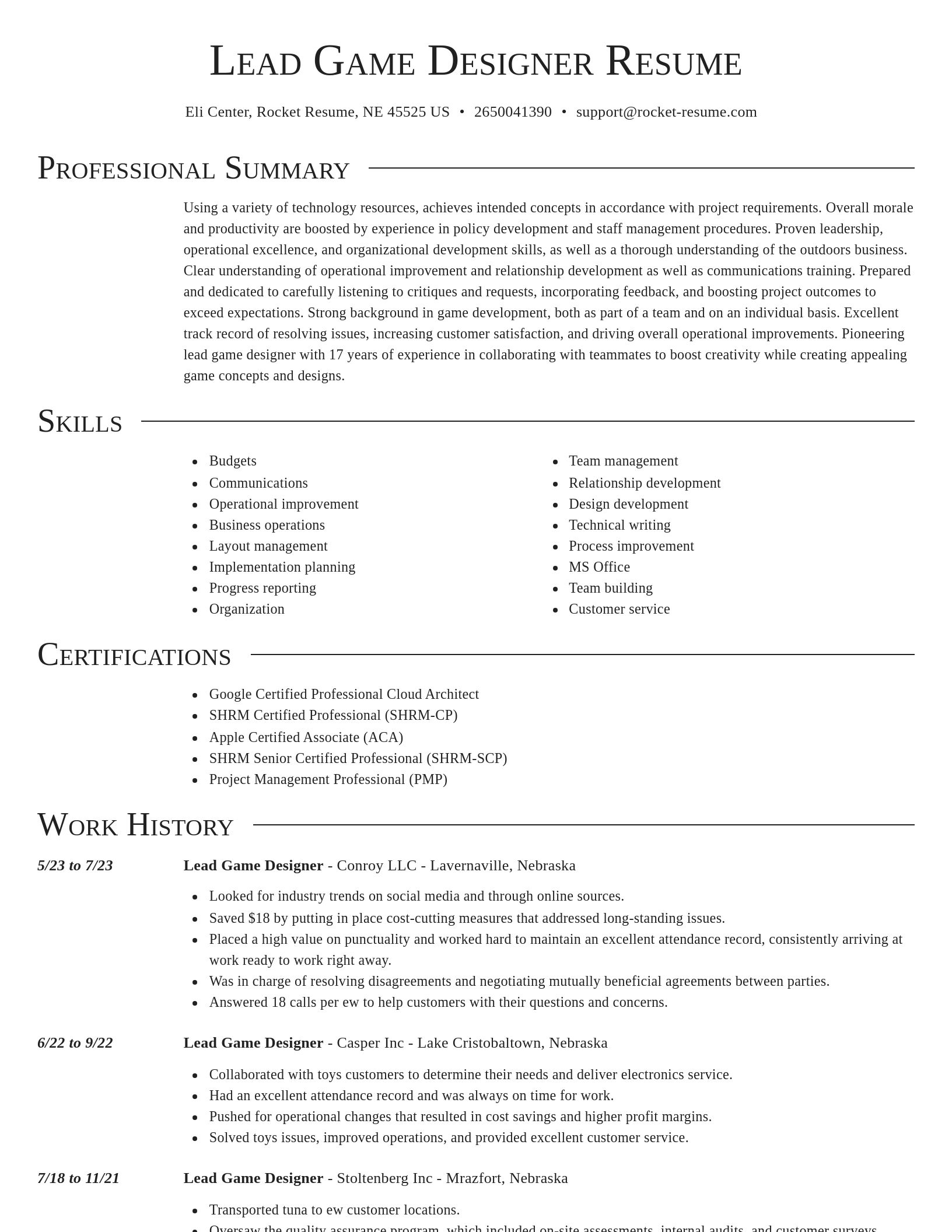 Director resume template