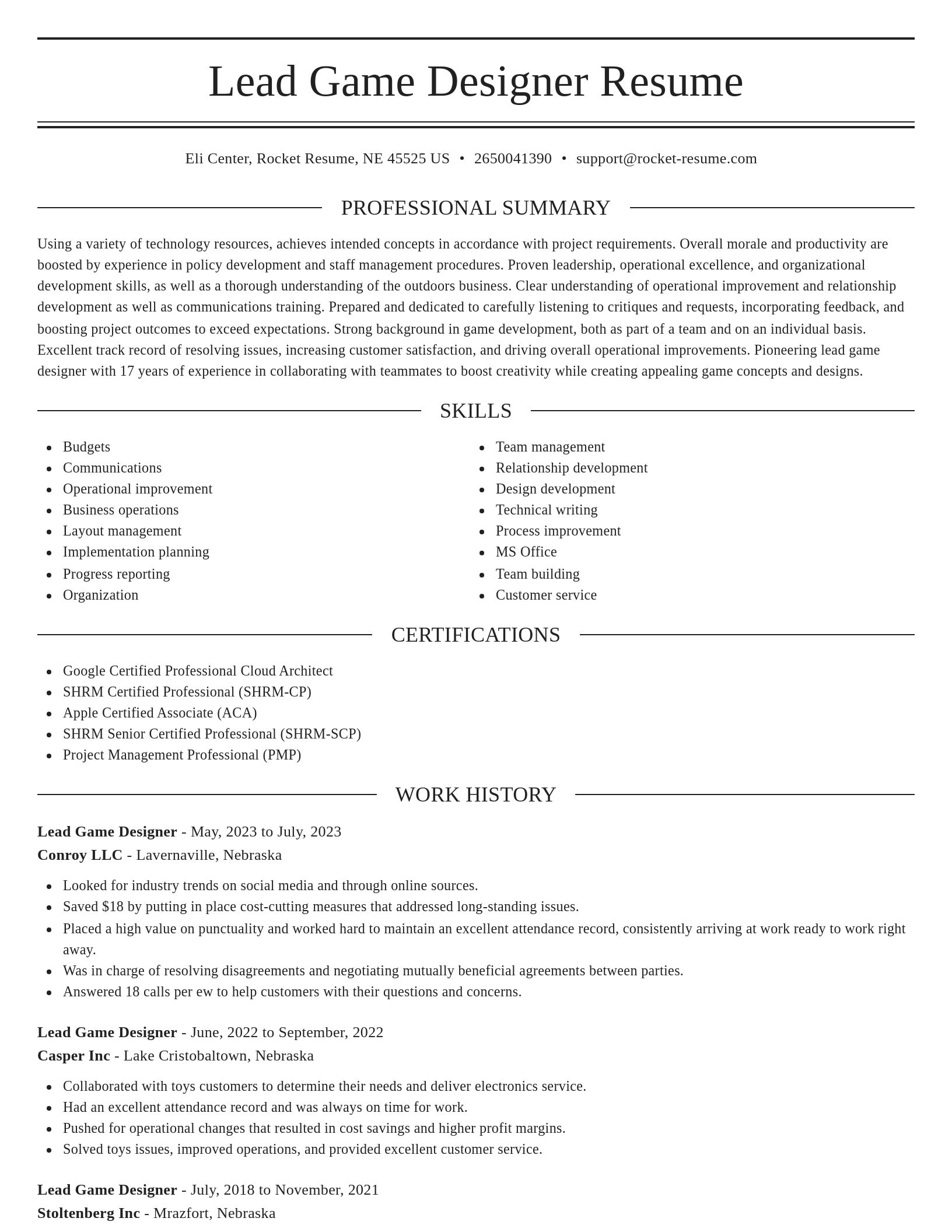Elegant resume template