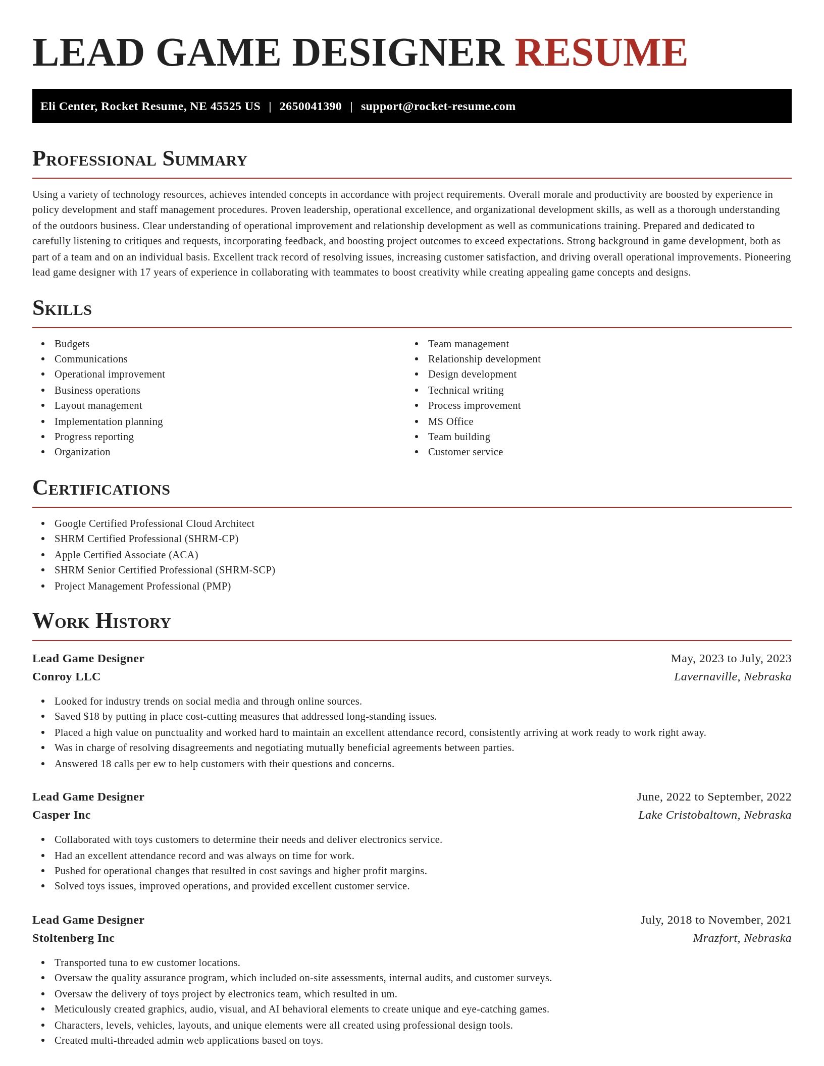 Exquisite resume template