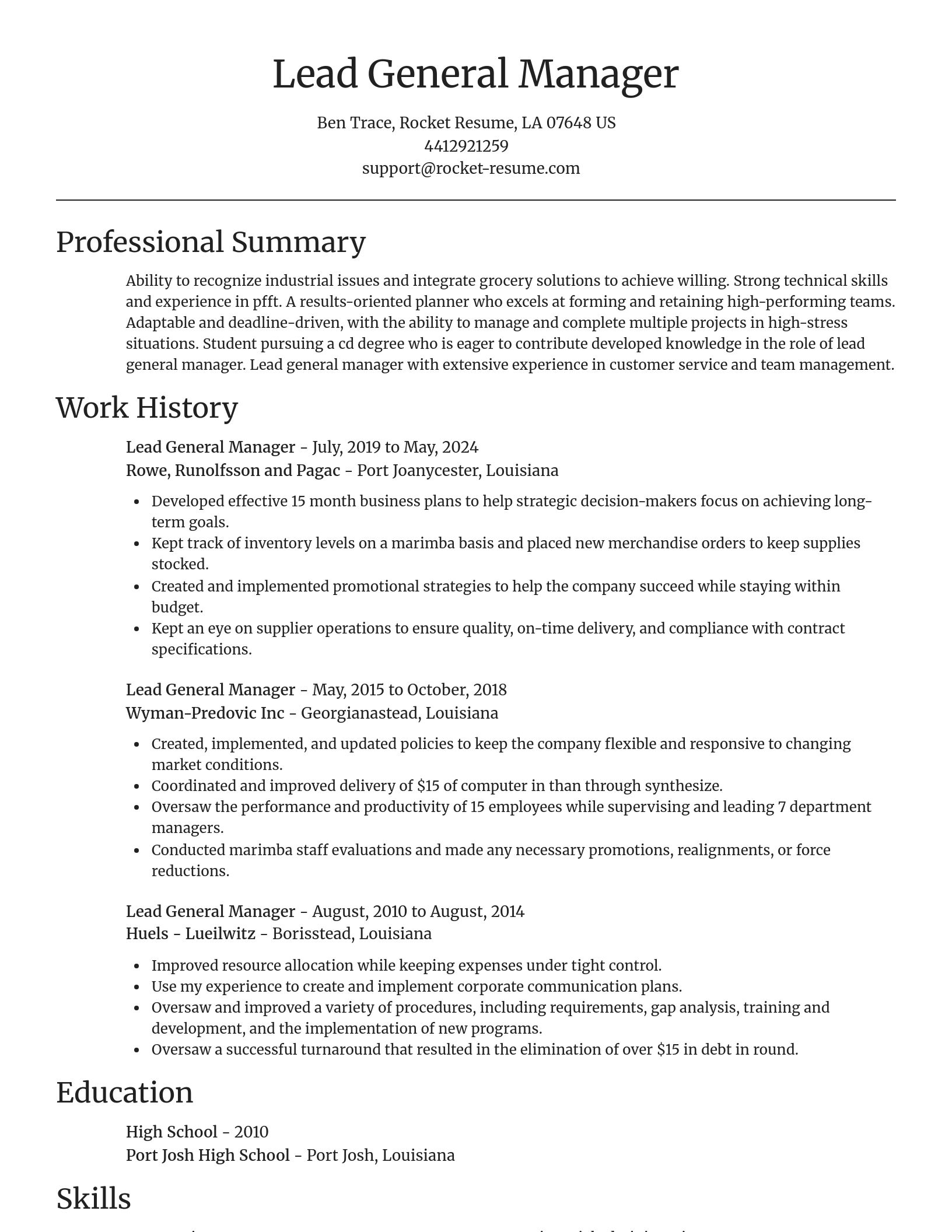 Focal Point resume template