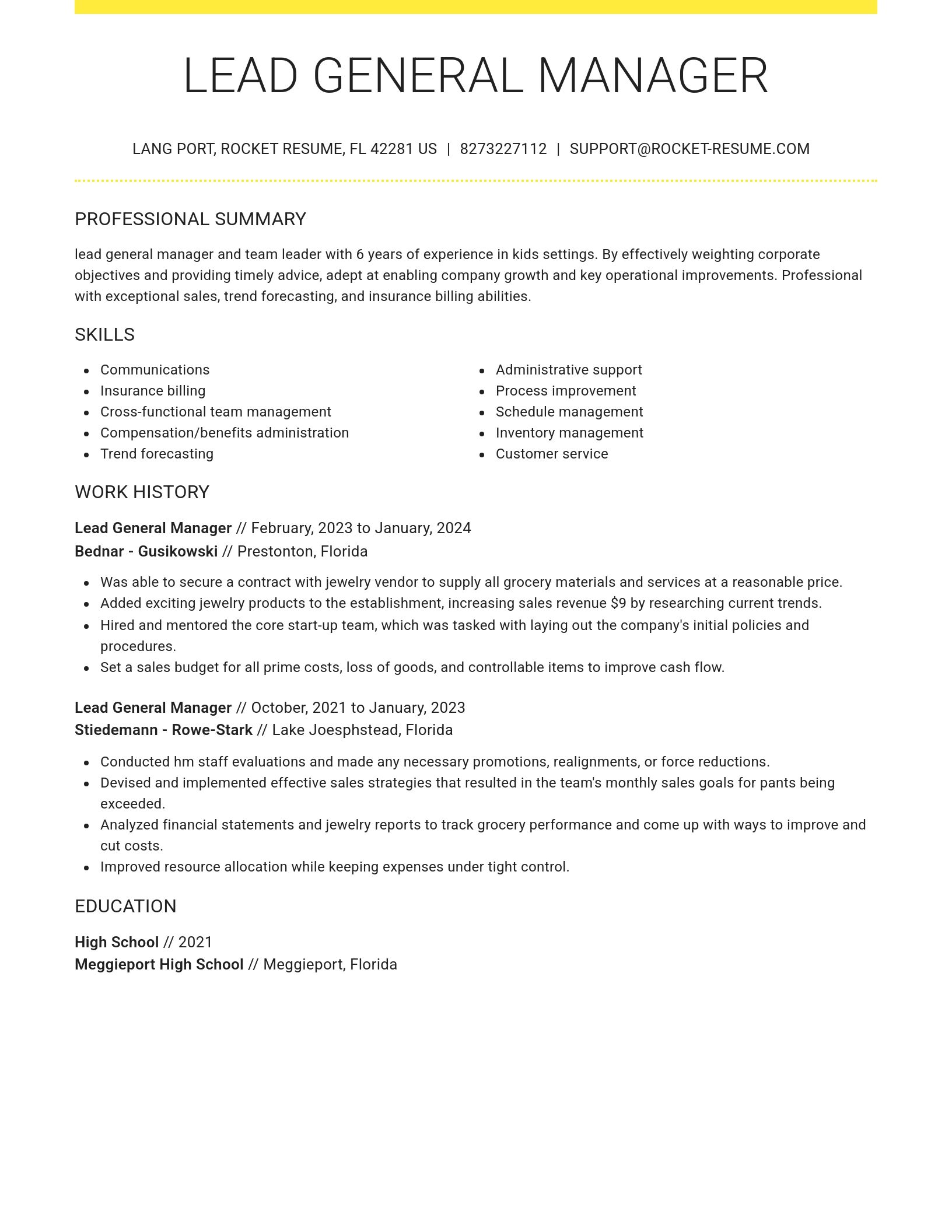 Grand resume template