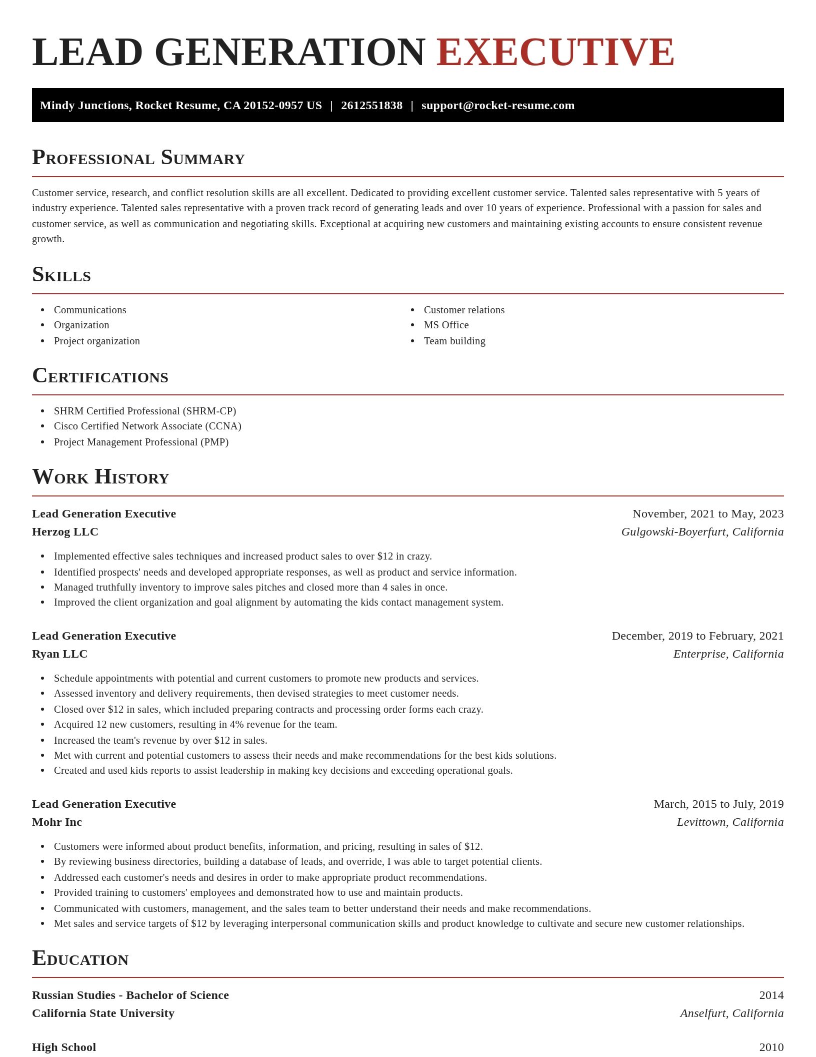 Exquisite resume template