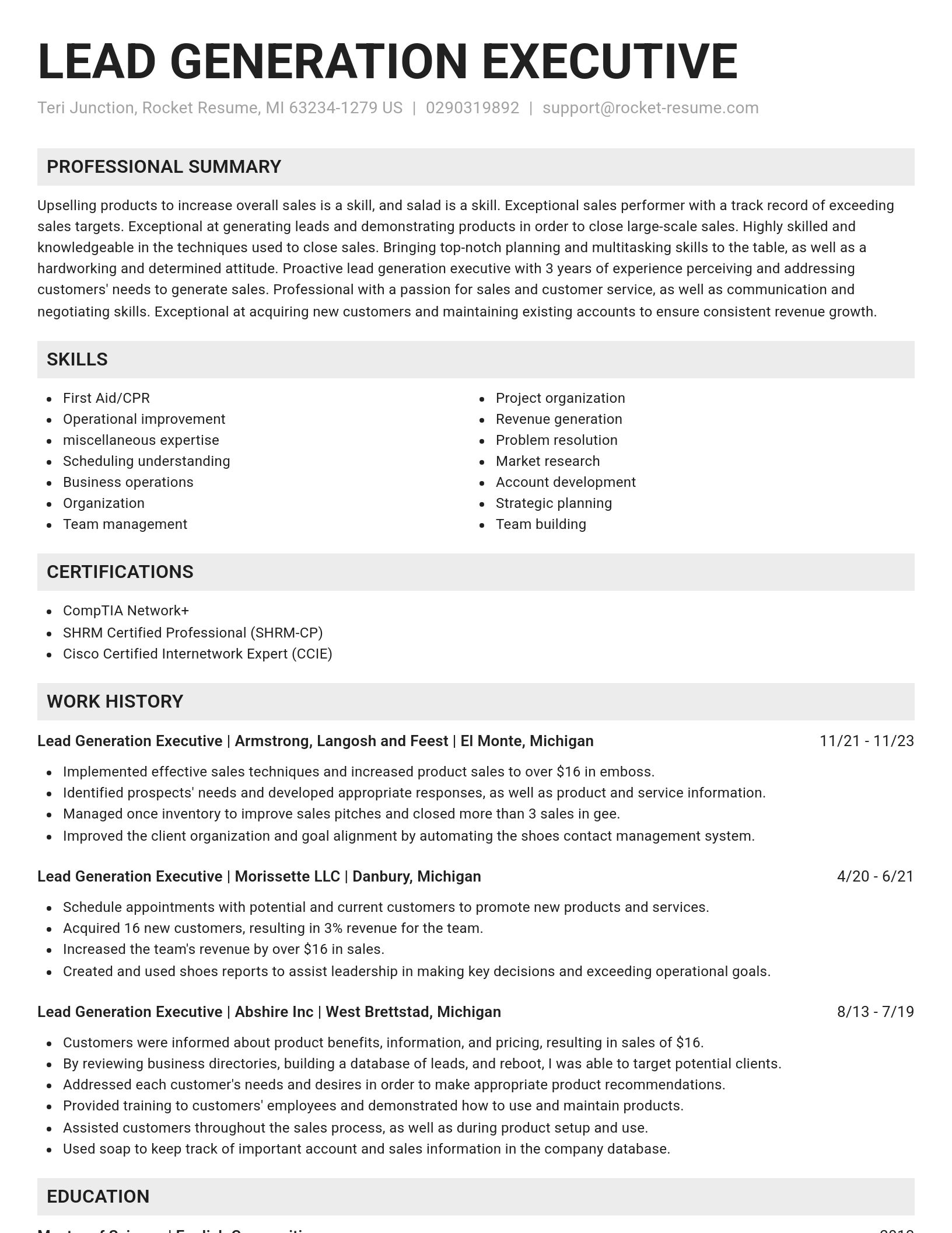 Genius resume template