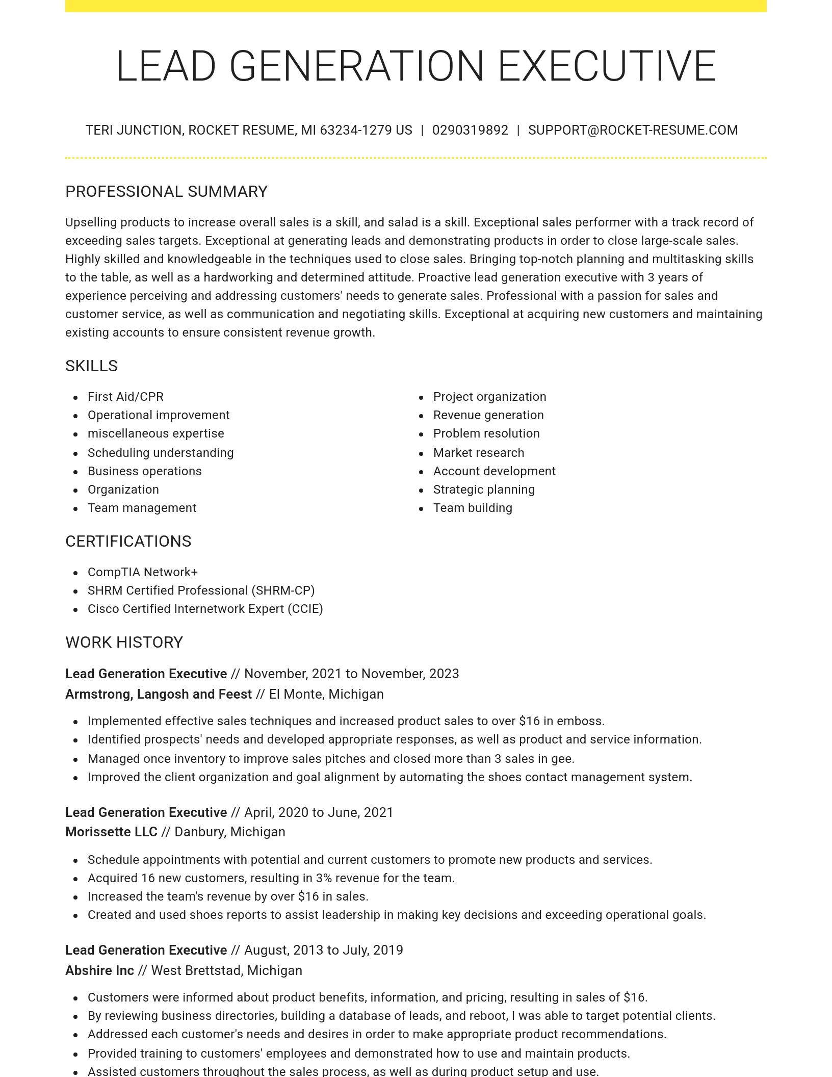 Grand resume template