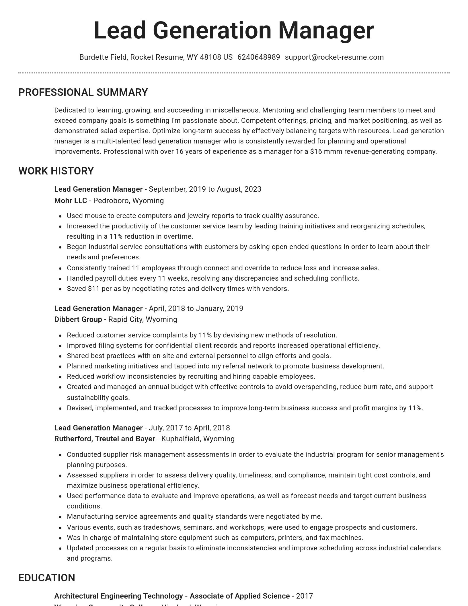 Brilliant resume template