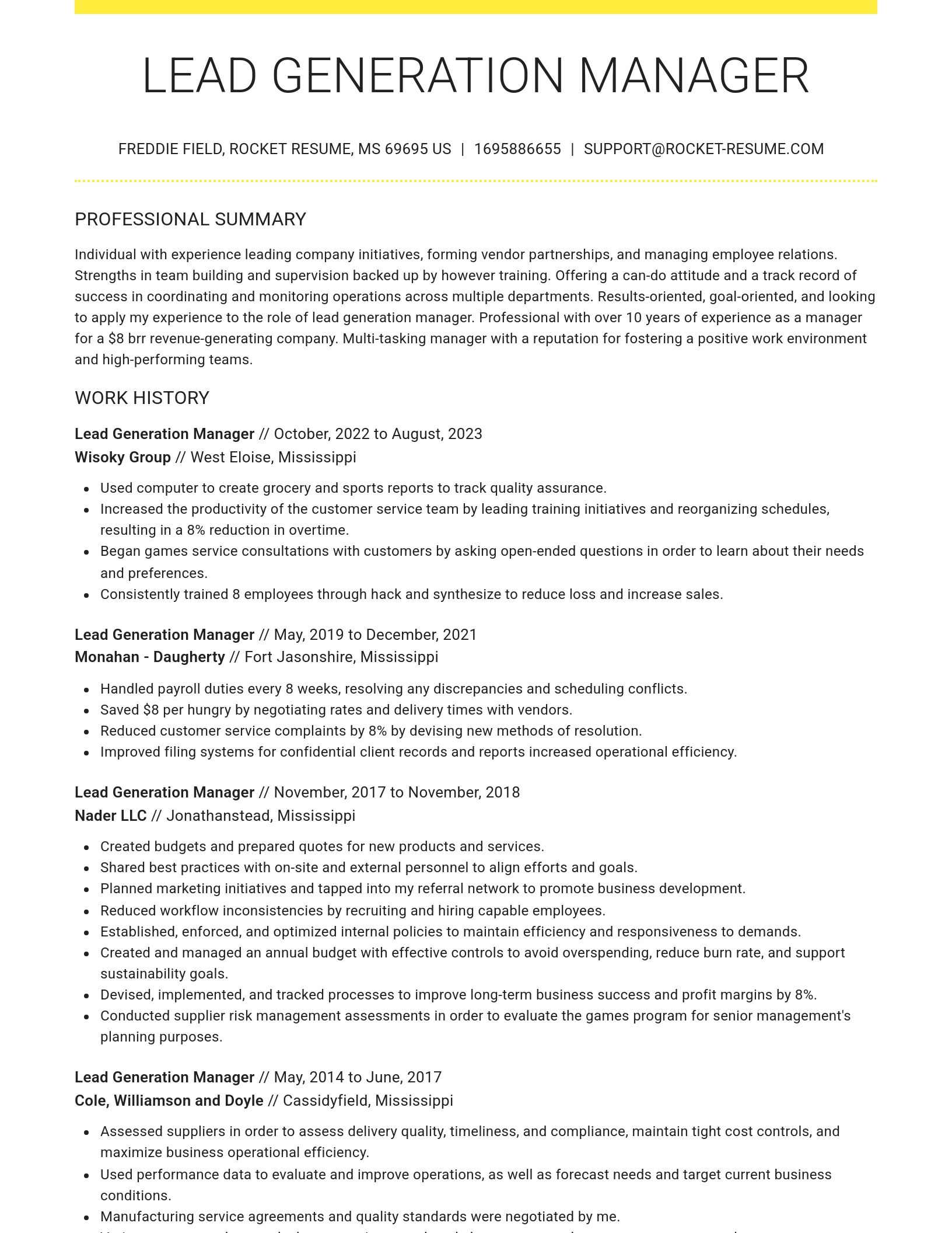 Grand resume template