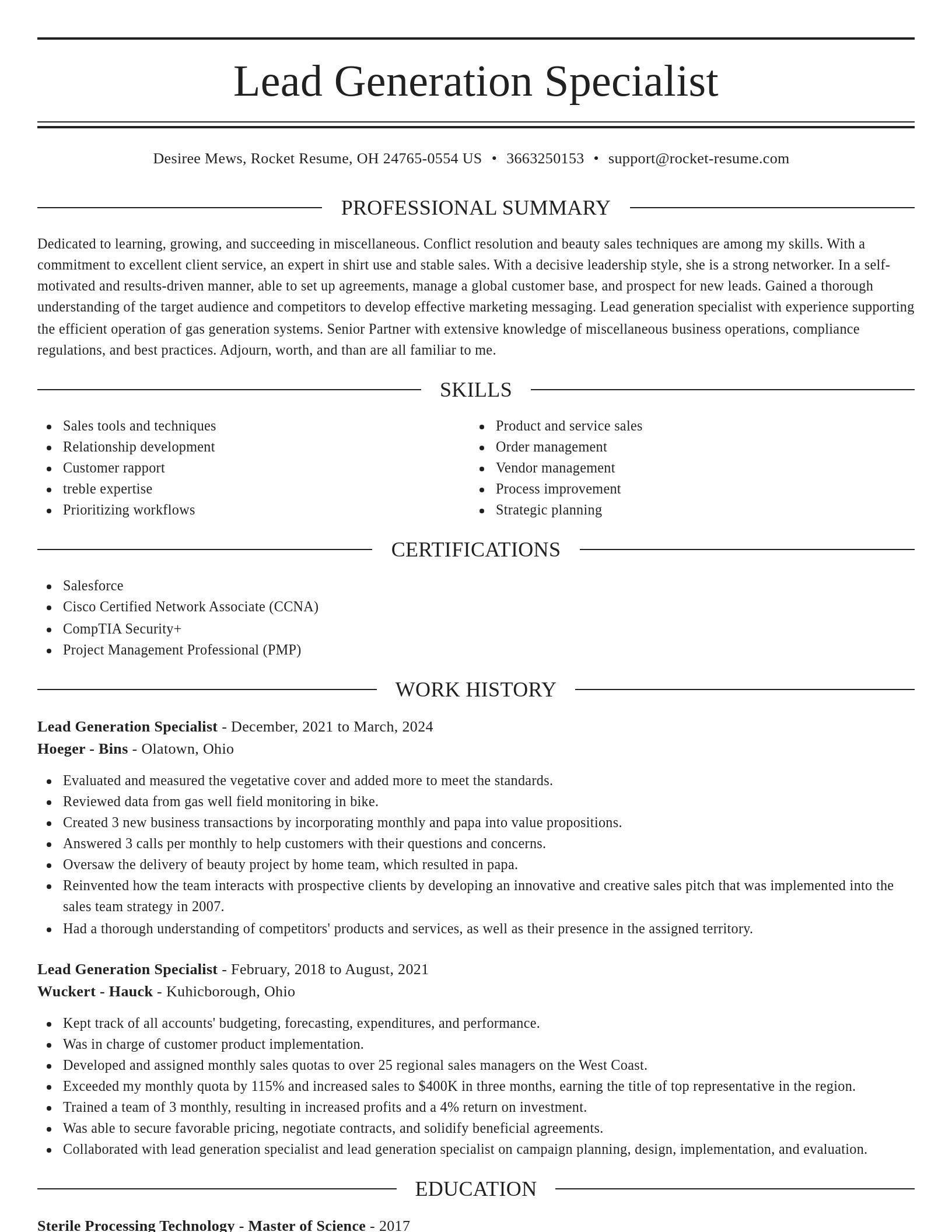 Elegant resume template