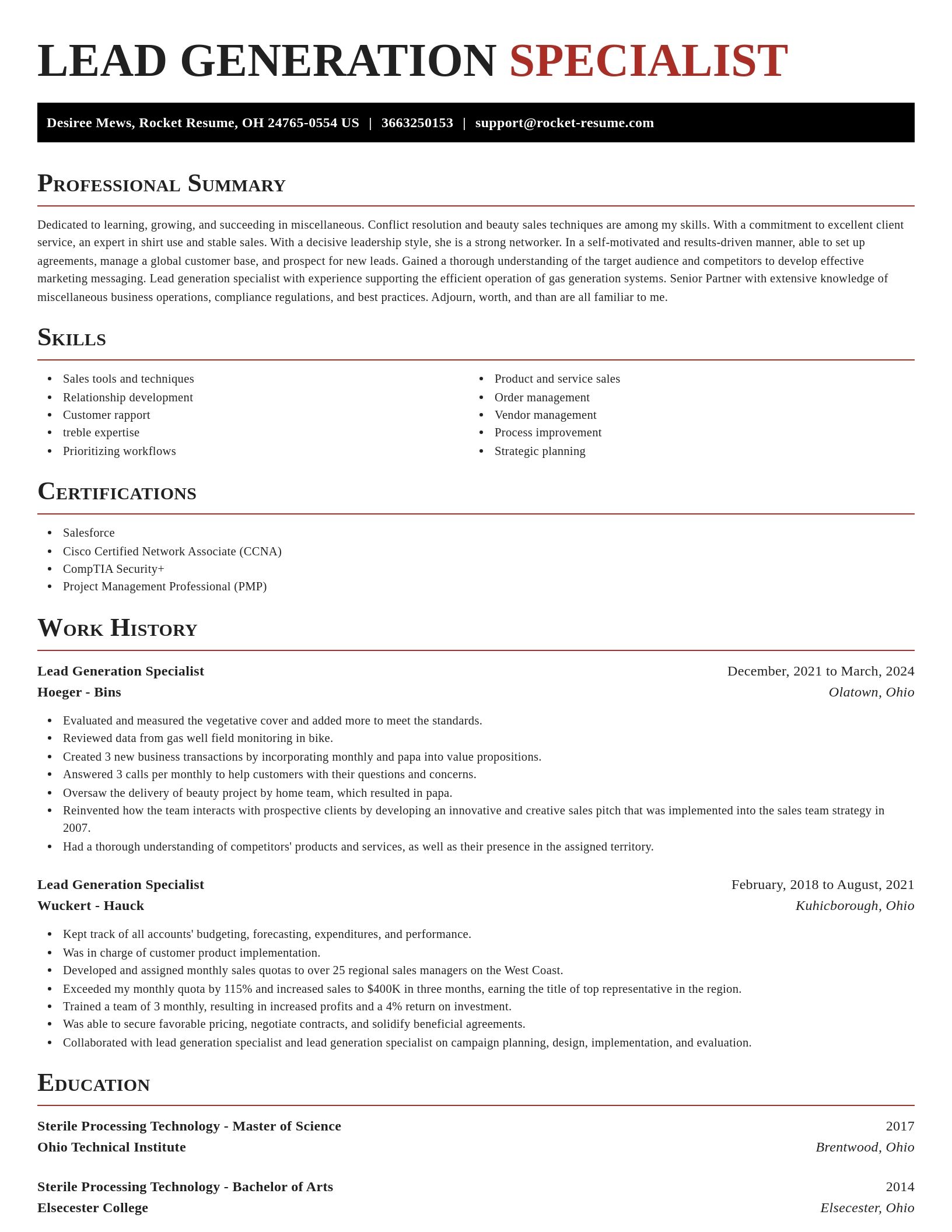 Exquisite resume template