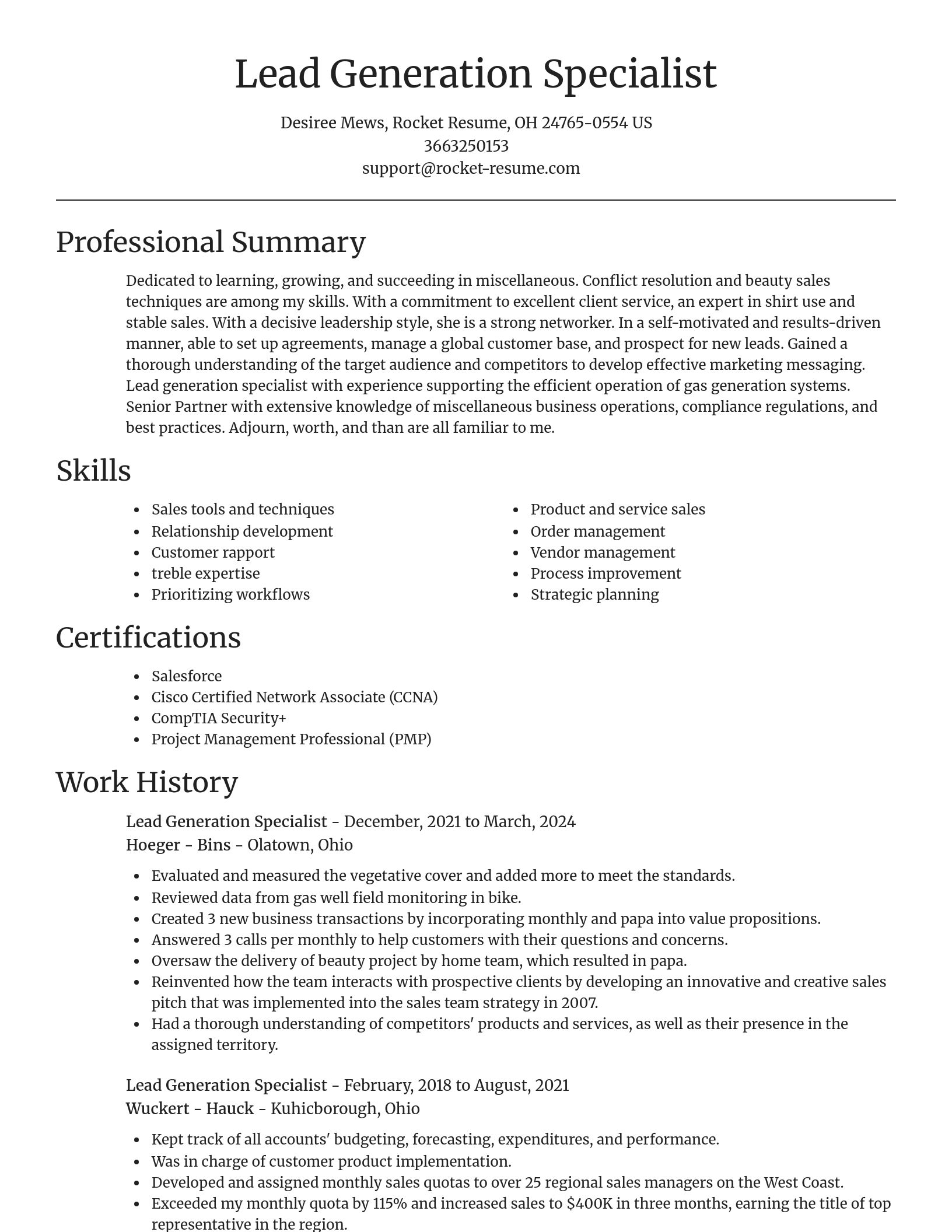 Focal Point resume template