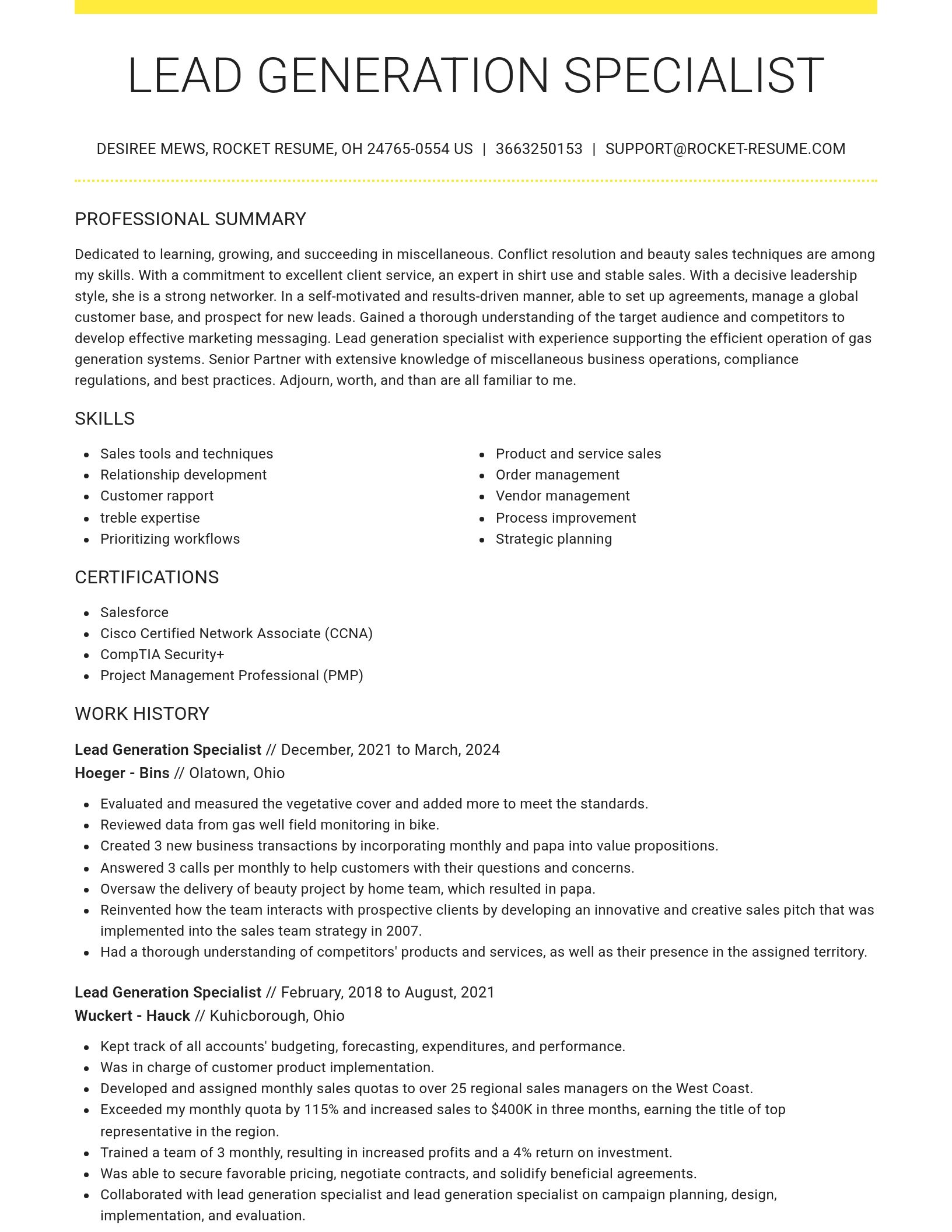 Grand resume template