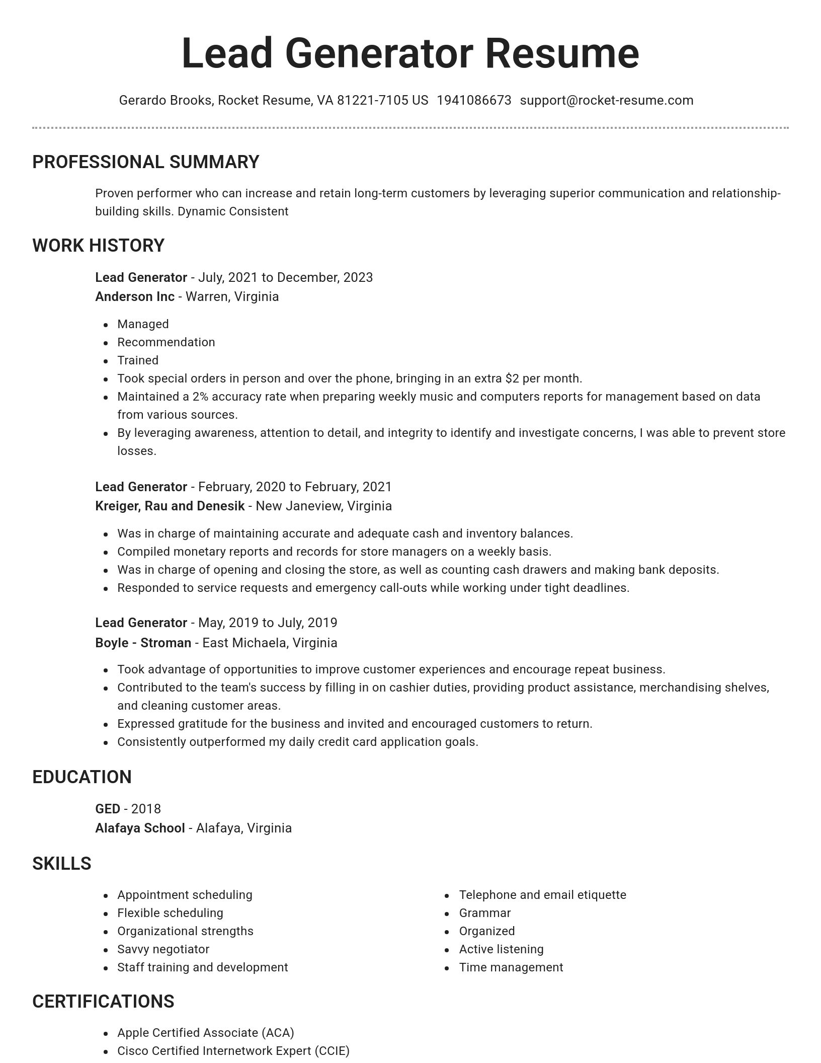 Brilliant resume template