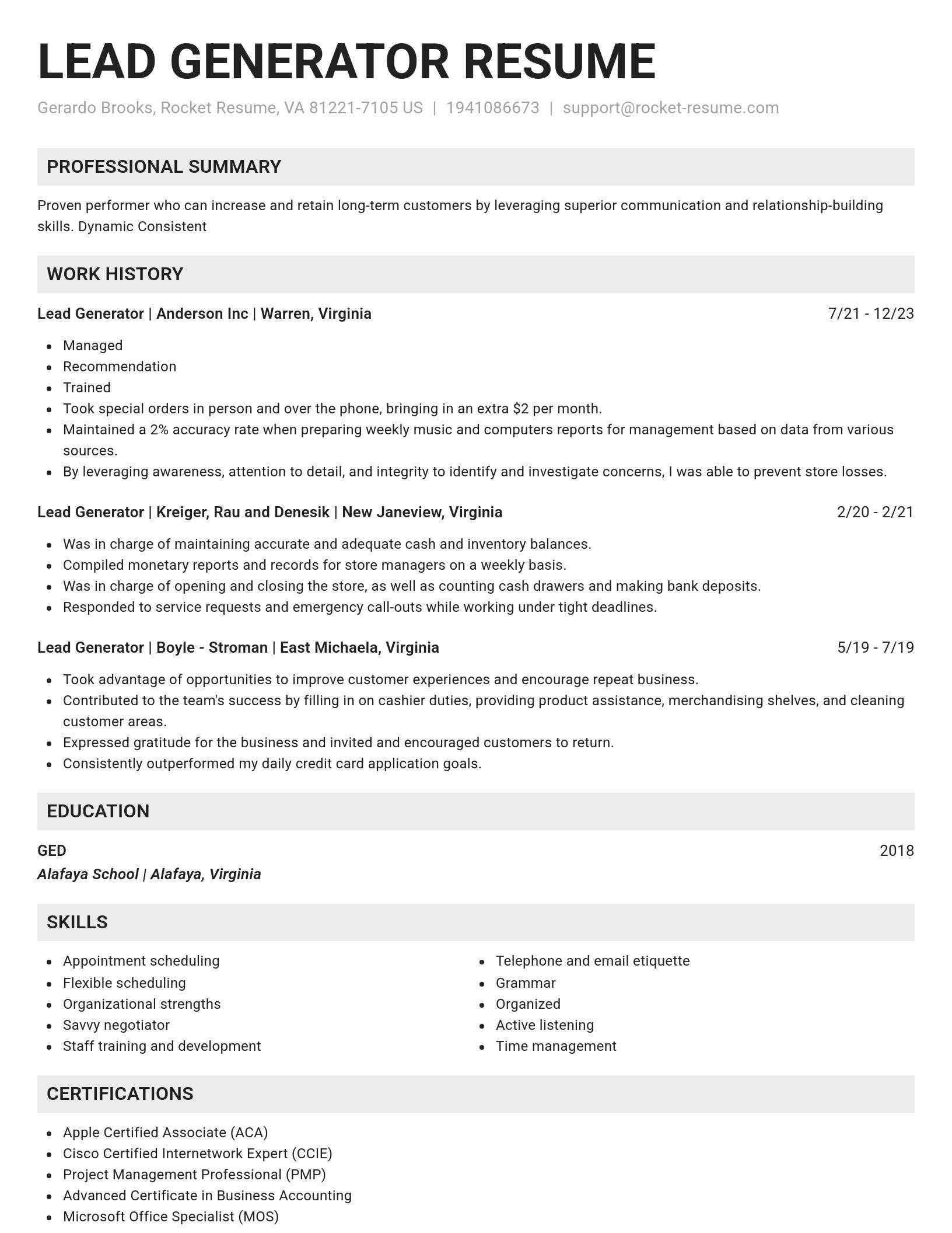 Genius resume template
