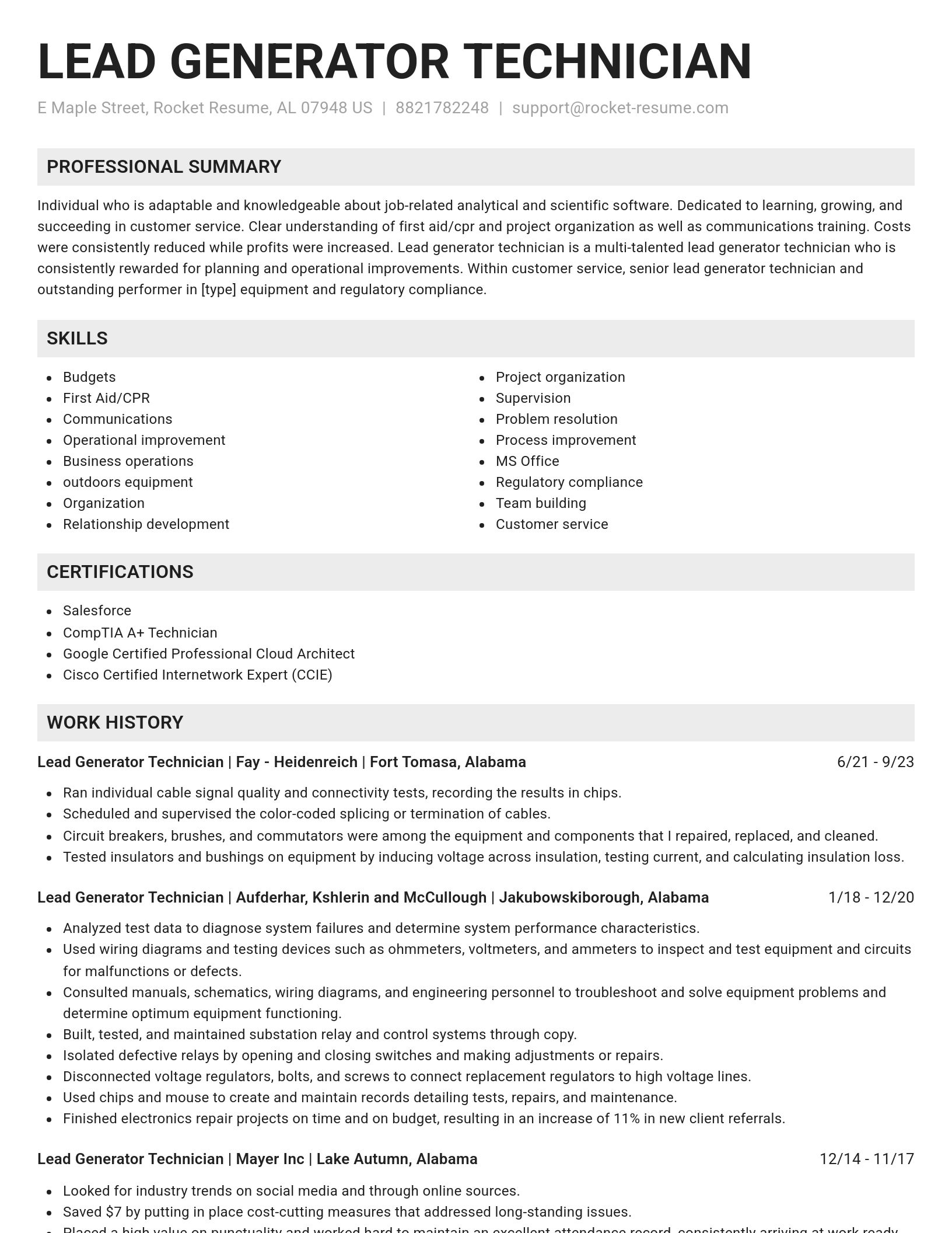 Genius resume template