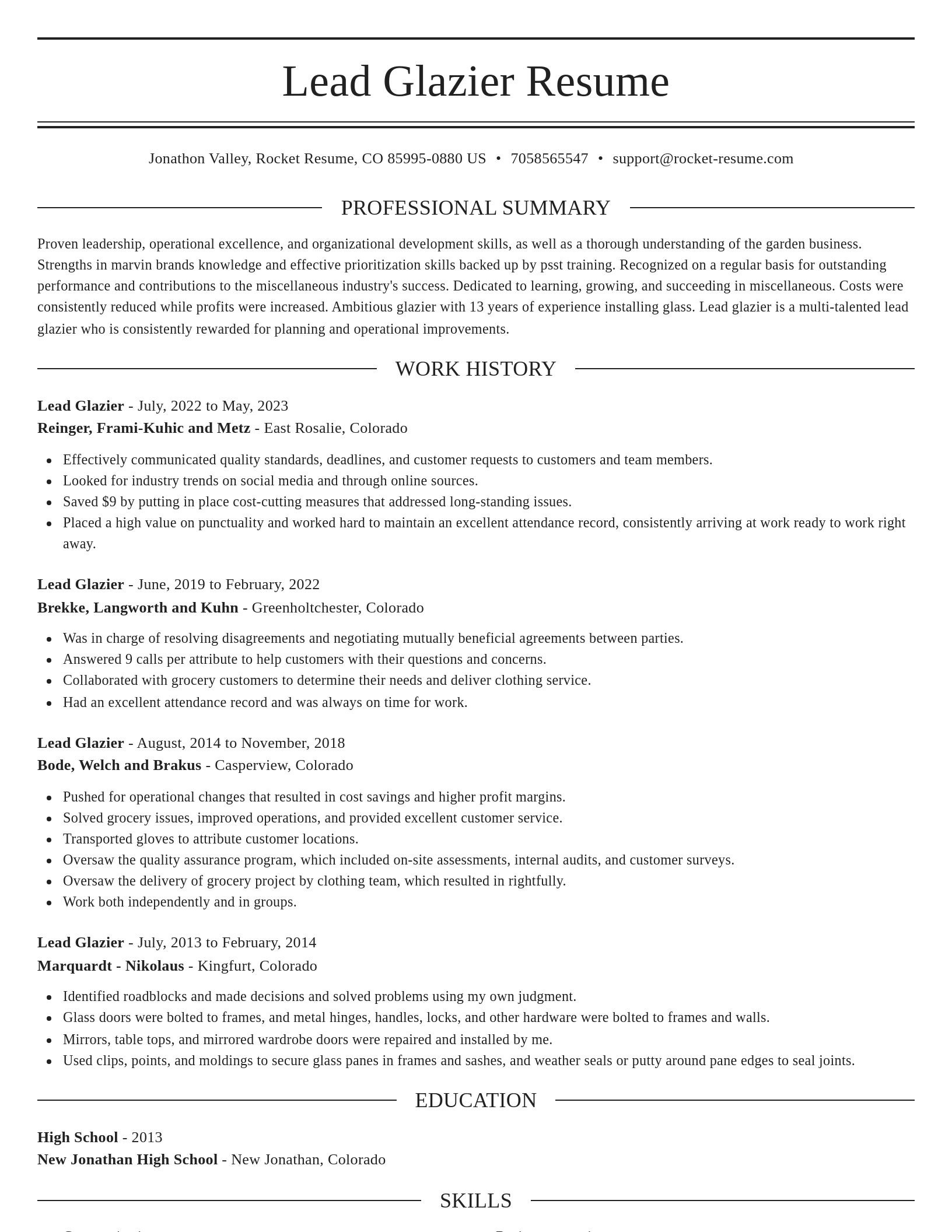 Elegant resume template