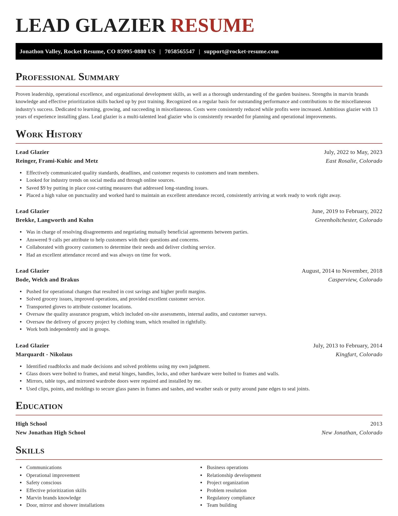 Exquisite resume template
