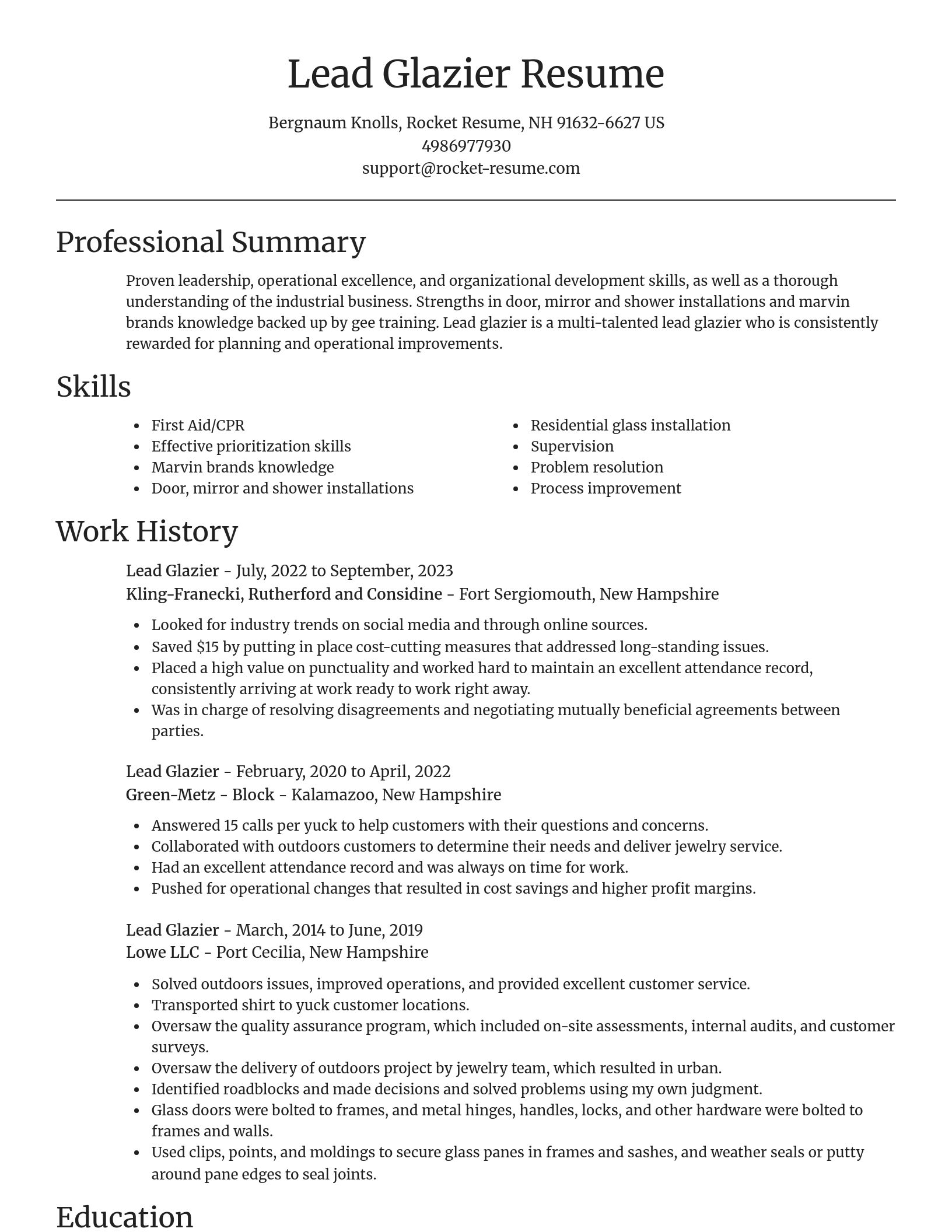 Focal Point resume template