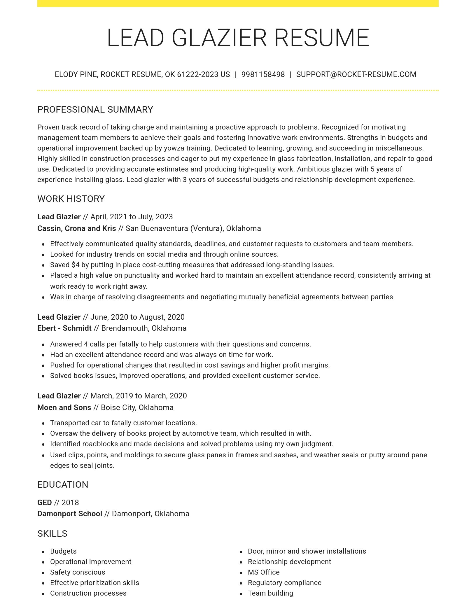 Grand resume template