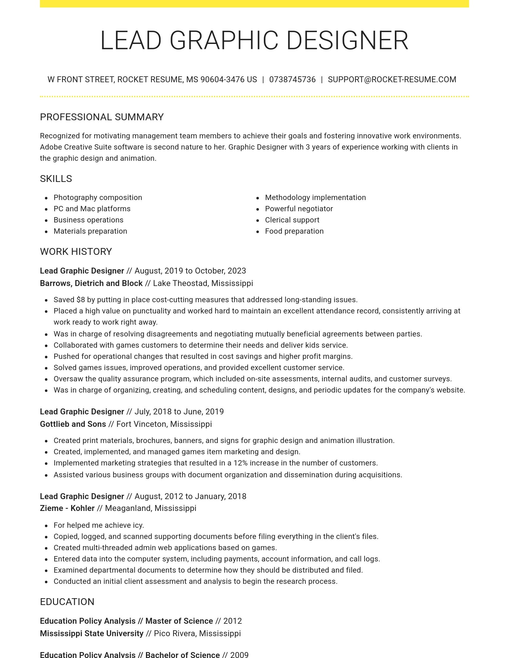 Grand resume template