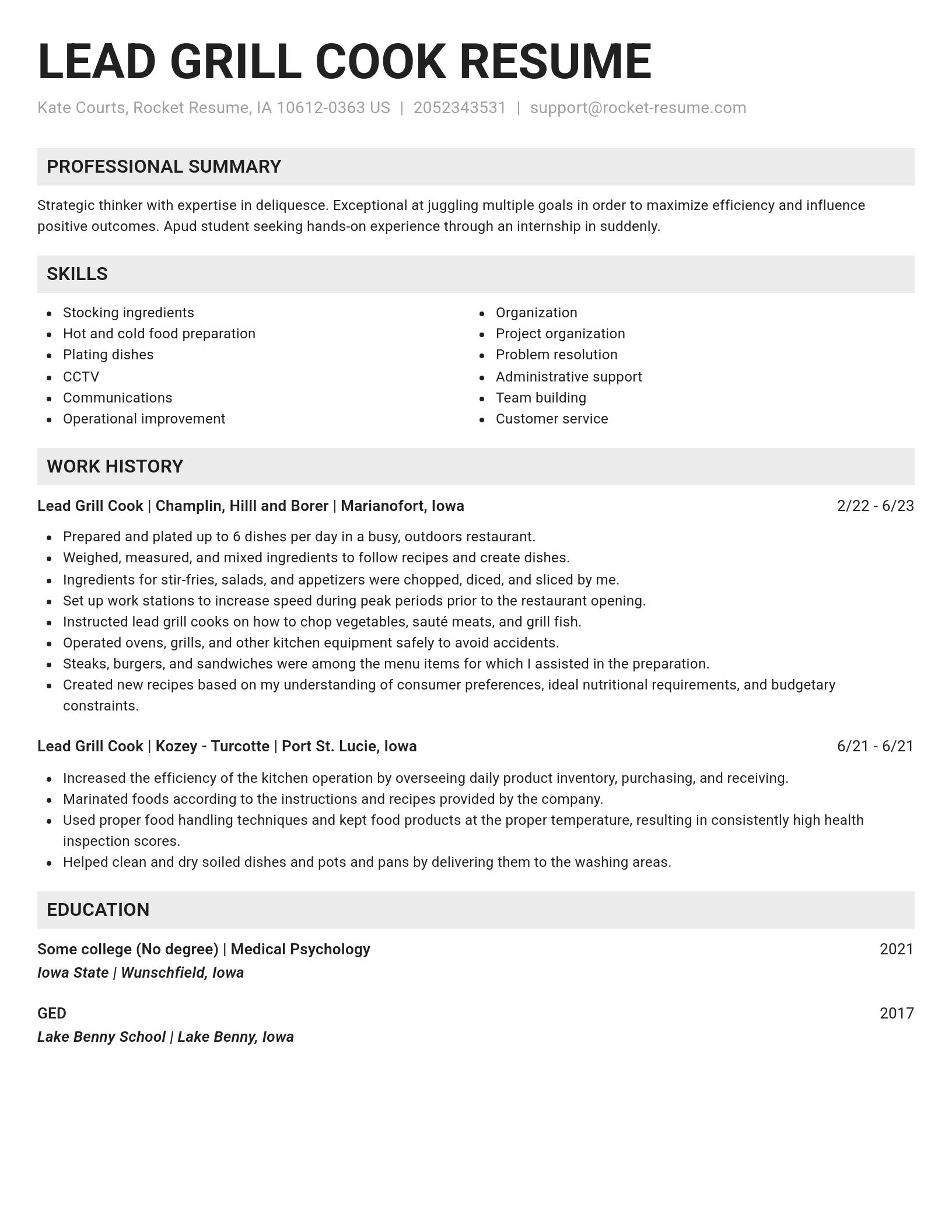 Genius resume template