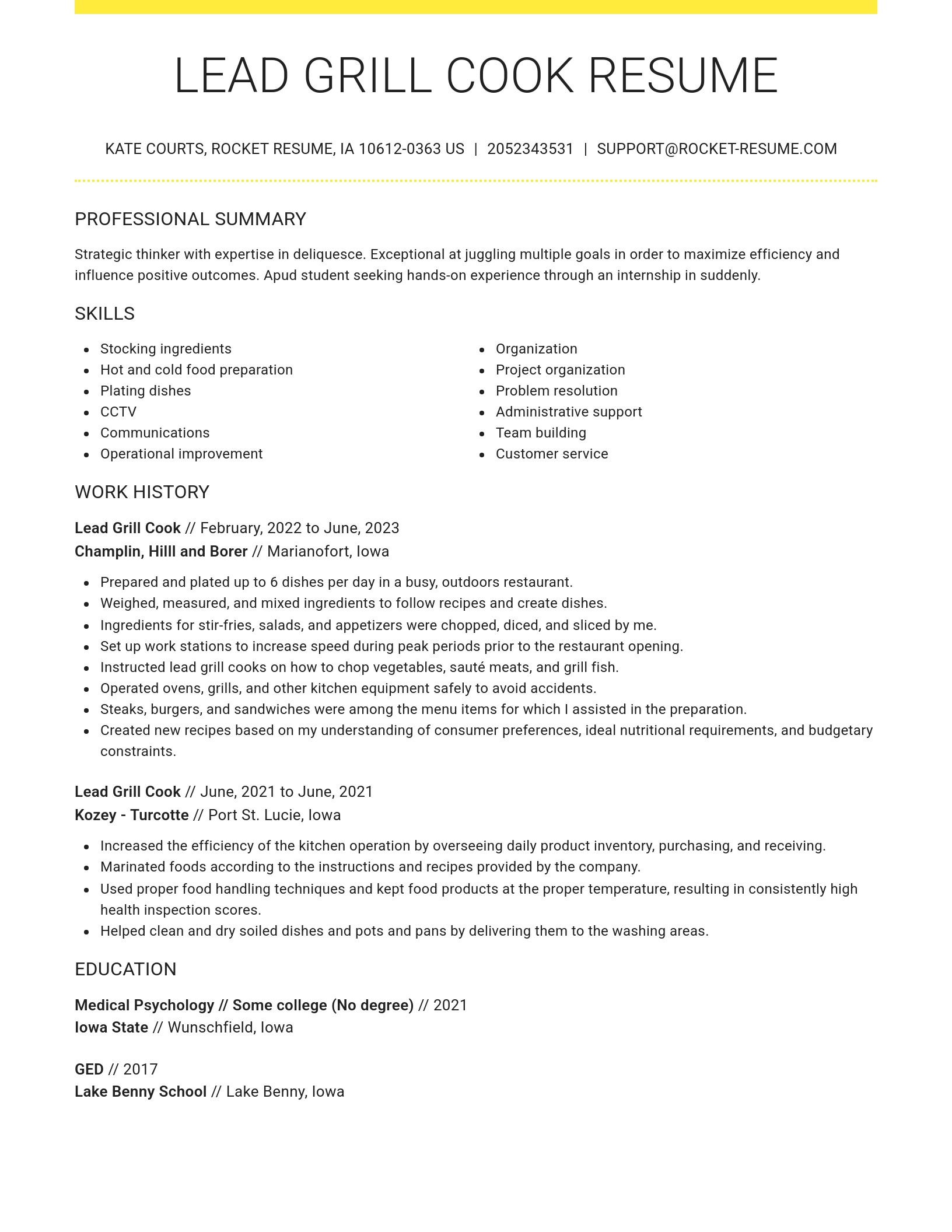 Grand resume template