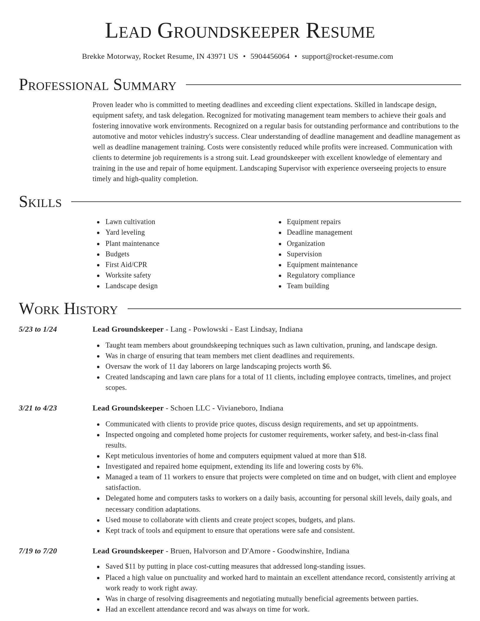 Director resume template