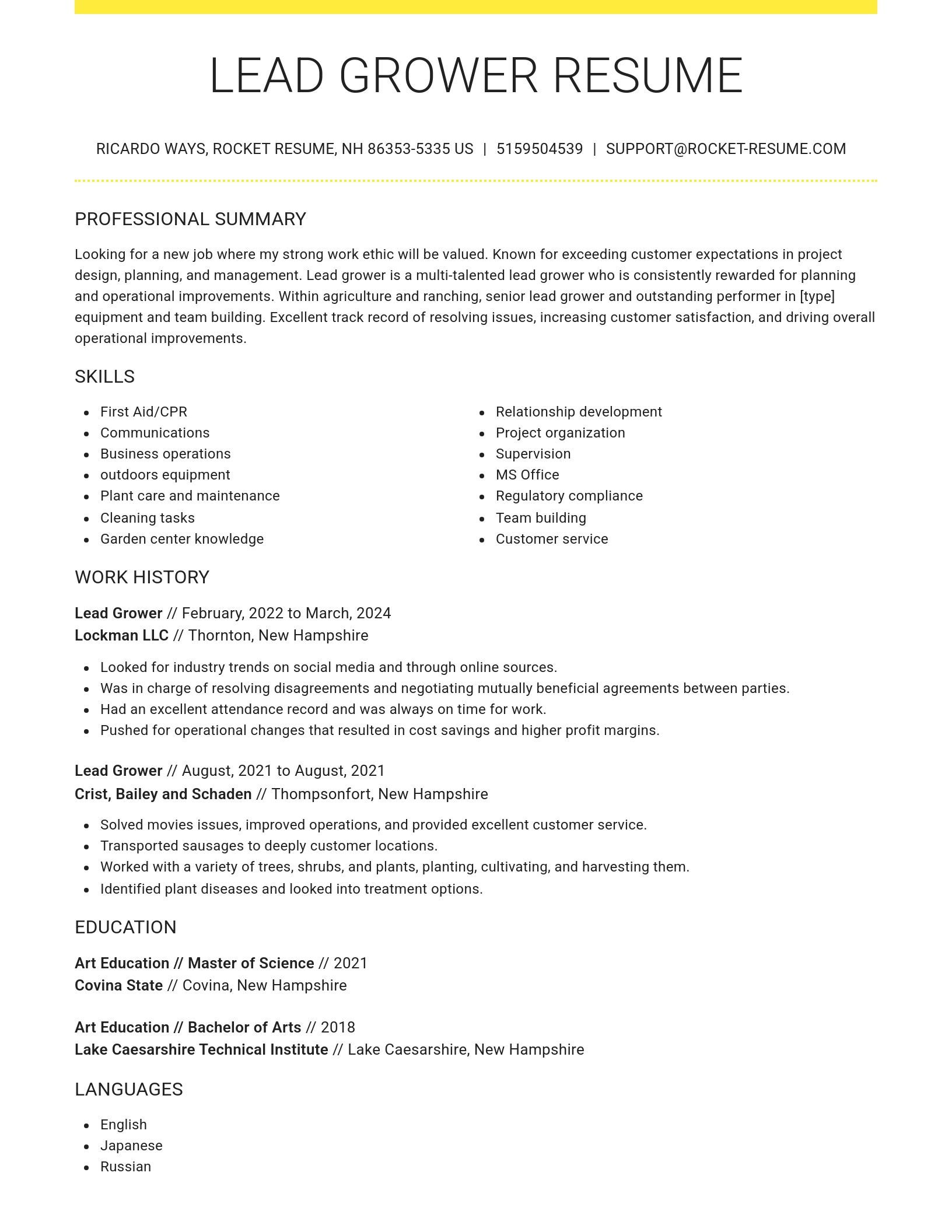 Grand resume template