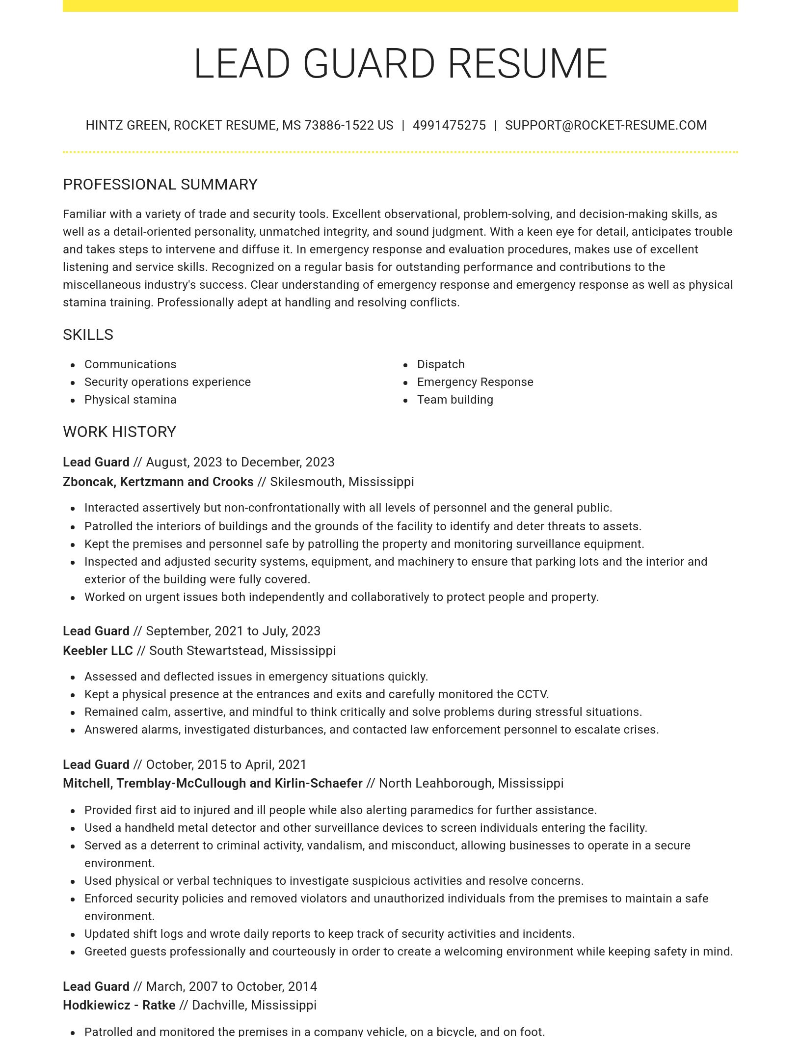 Grand resume template