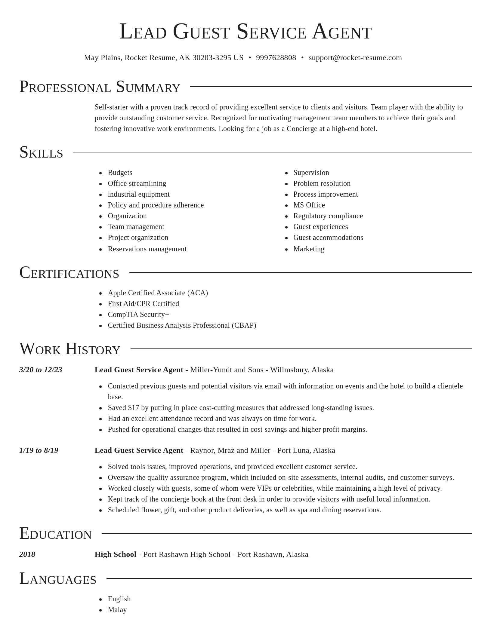 Director resume template