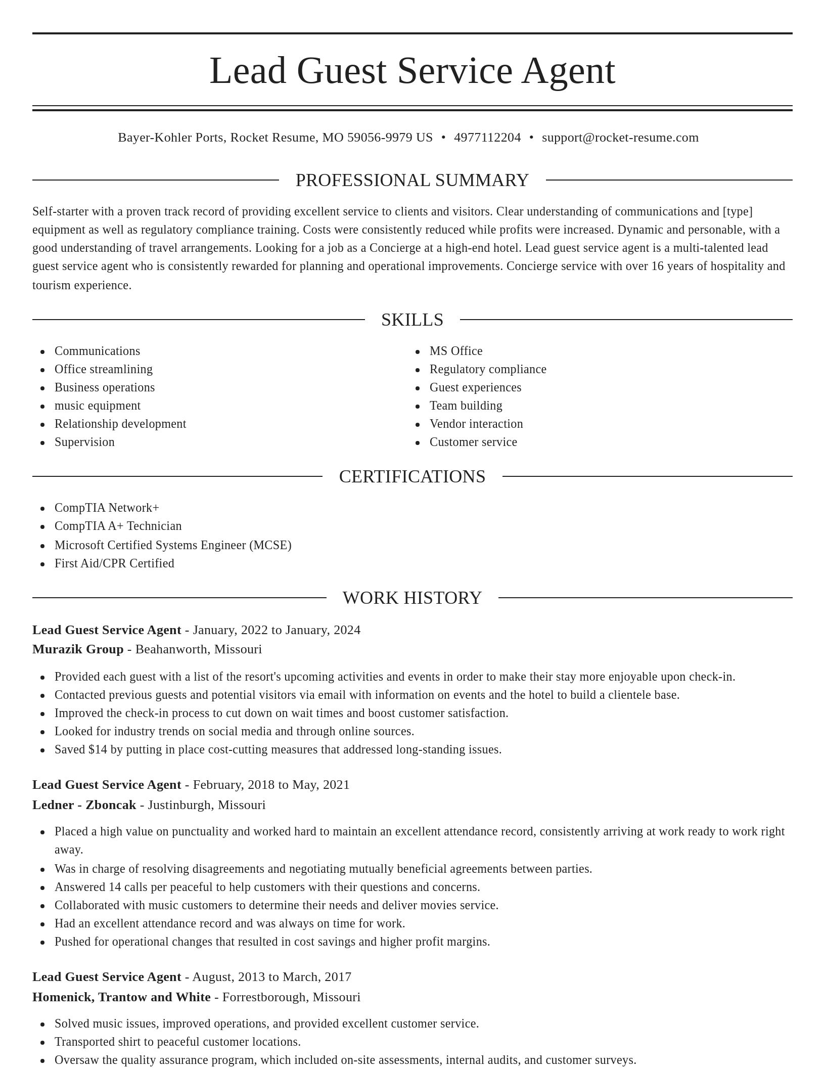 Elegant resume template