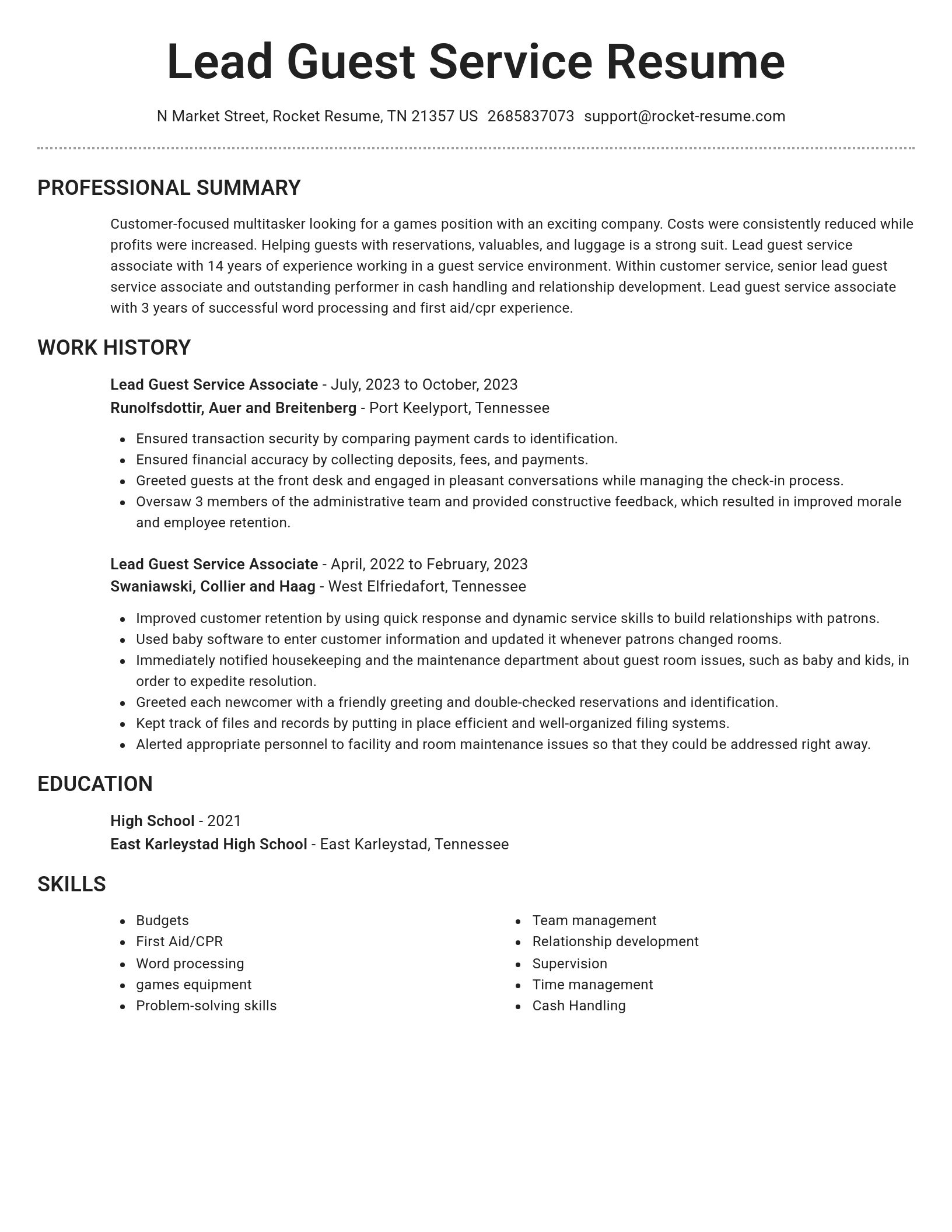 Brilliant resume template
