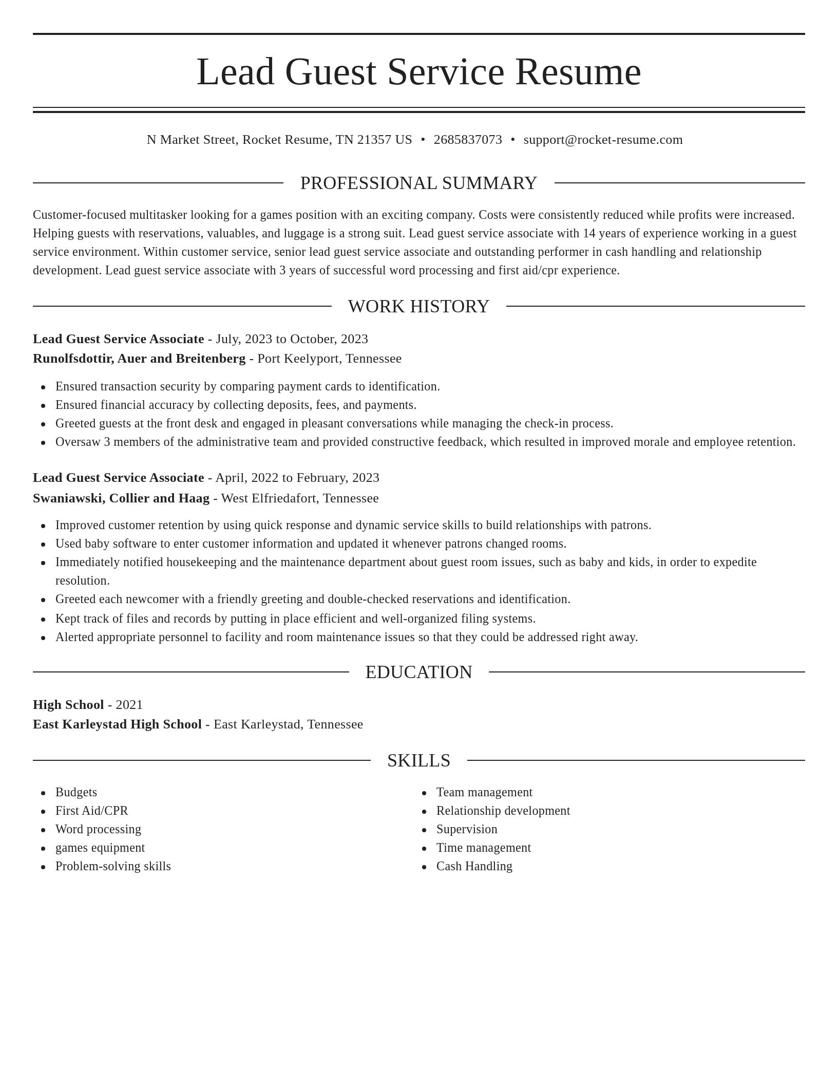 Elegant resume template