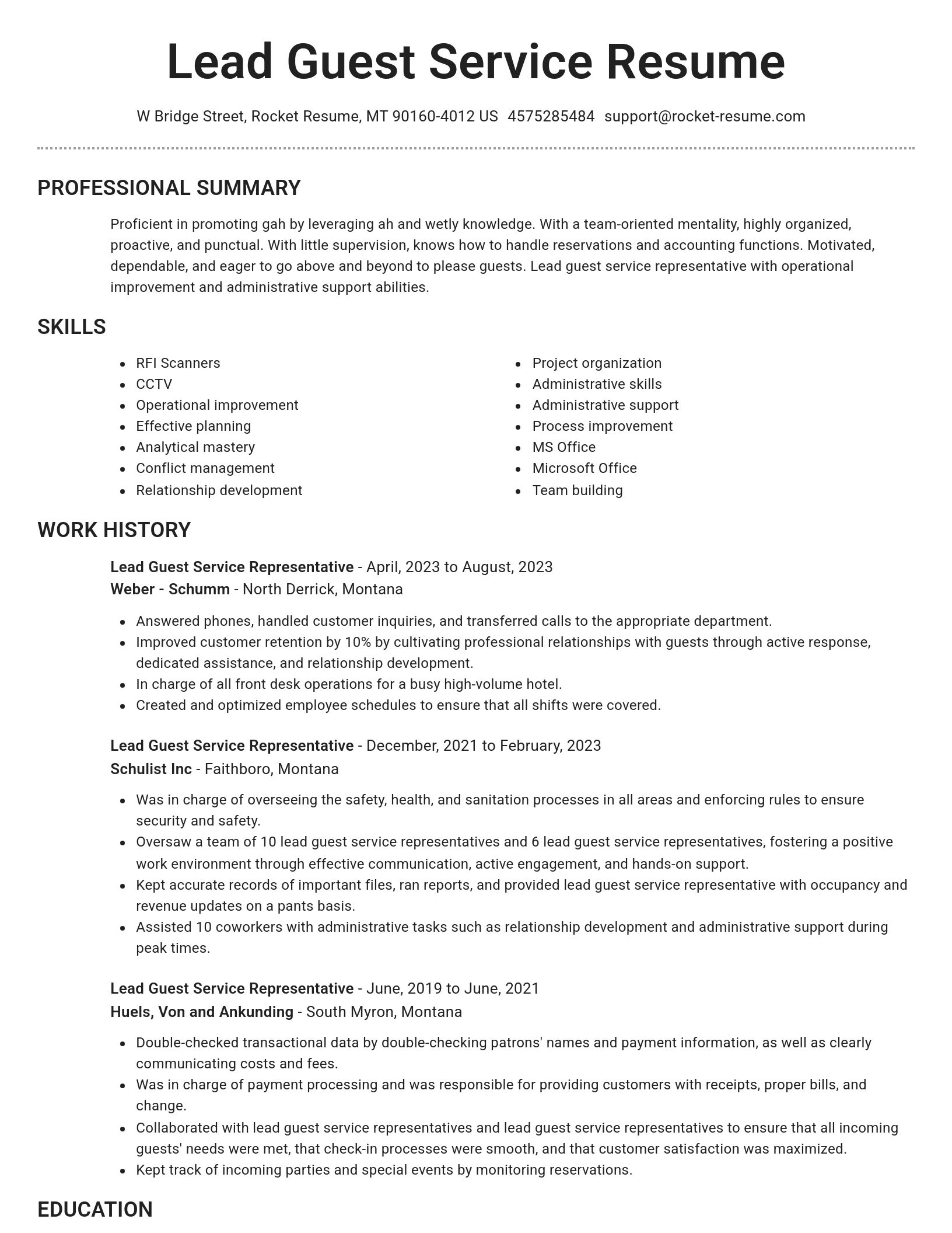 Brilliant resume template