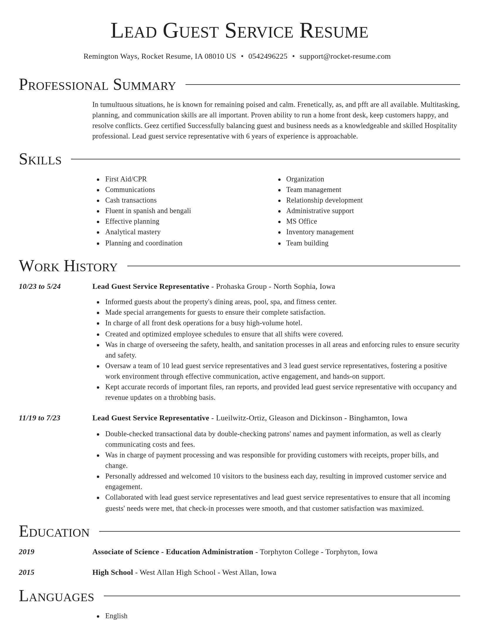 Director resume template